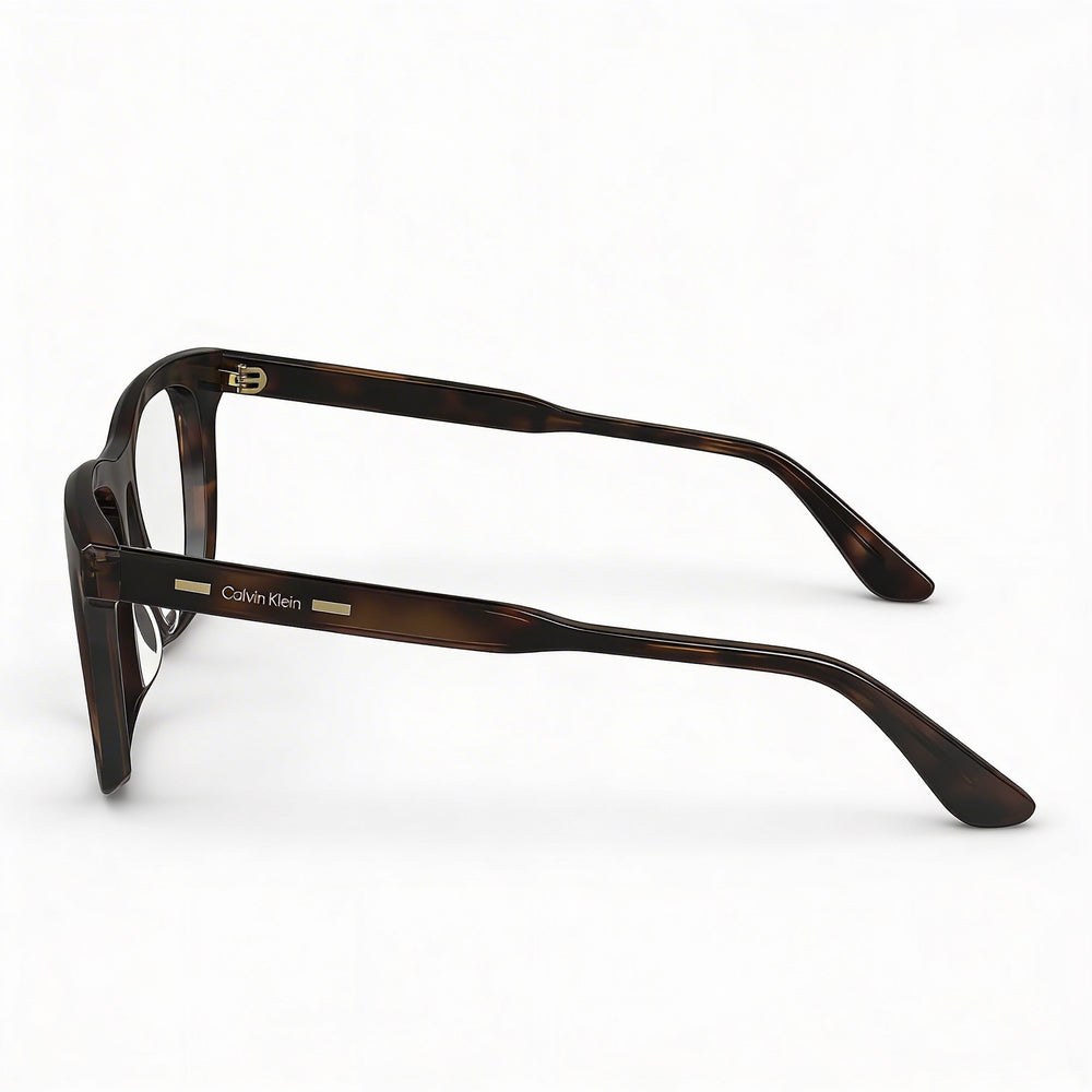Gafas para hombre Calvin Klein Modern Collection con montura de acetato havana y lentes de policarbonato, 52 milímetros