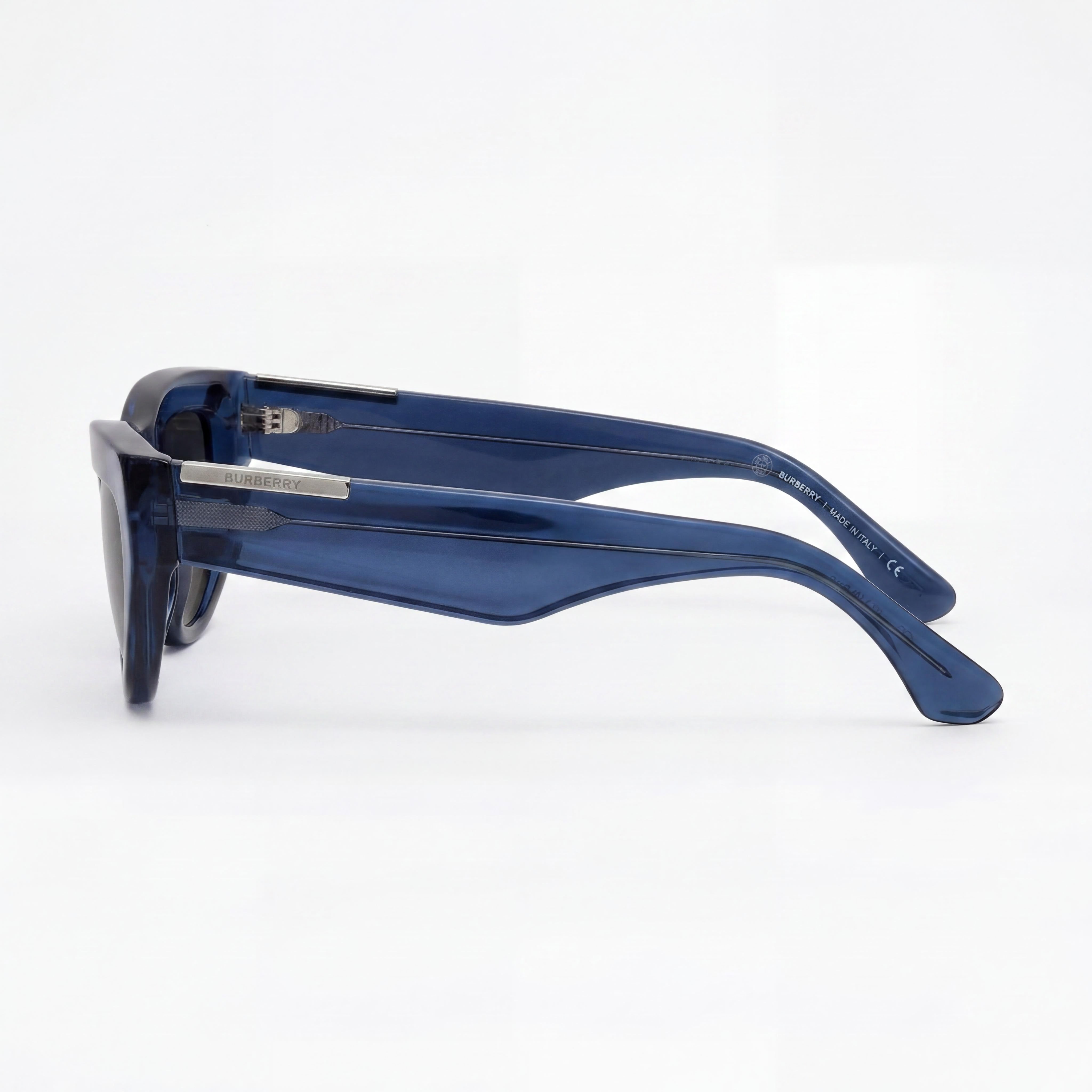 BURBERRY 0be4425u Women's Cat Eye Blue/Dark Grey Plastic Polarized 100% UV Protection 55mm Sunglasses, Photo 3