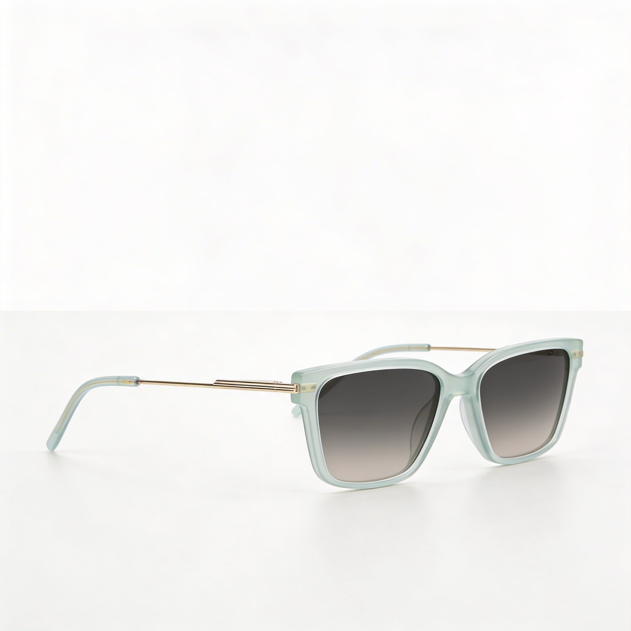 DKNY Dk713s Women's Light Green Plastic Frame Gradient Green Rose UV Protected Sunglasses 56mm, Photo 3