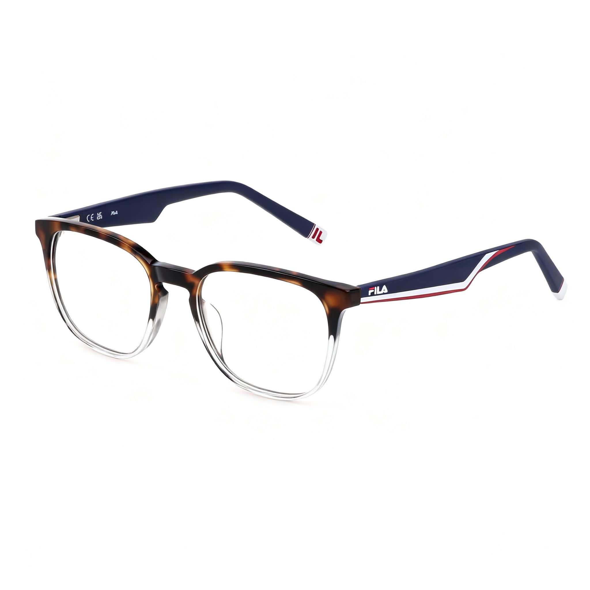 Fila VFI454 Women's Classical Stainless Steel Frame Eyeglasses, Shiny Havana, 53mm, Photo 3