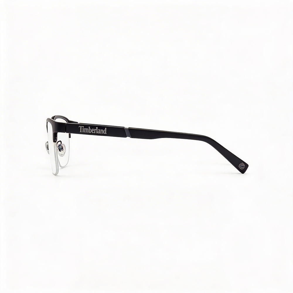 Timberland Rectangular Optical Frames for Men with Metal Frame in Black White and Clear Lenses 56mm