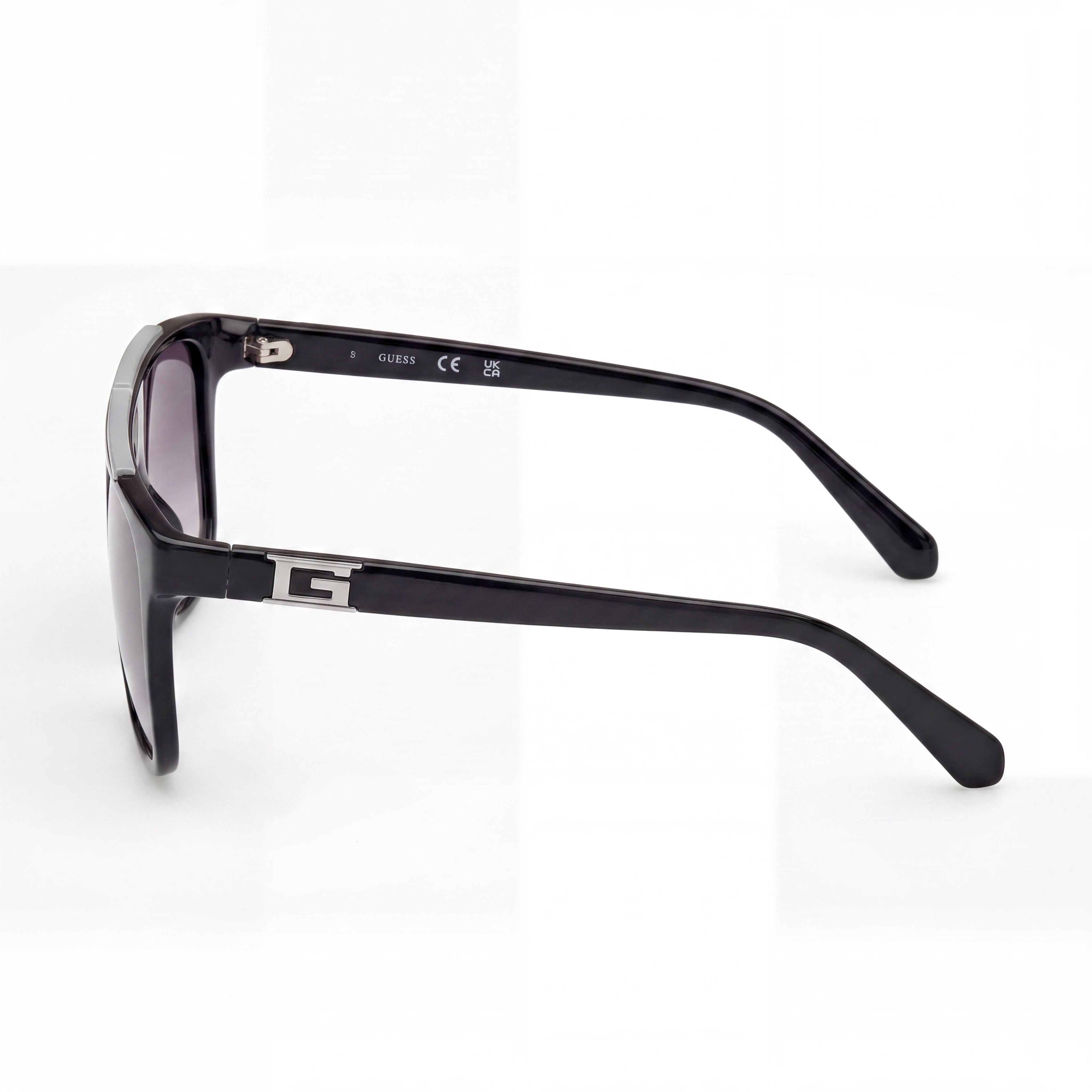 GUESS Men's Aviator Sunglasses Crystal Frame Gradient Smoke Lenses UV Protection 58mm, Photo 3