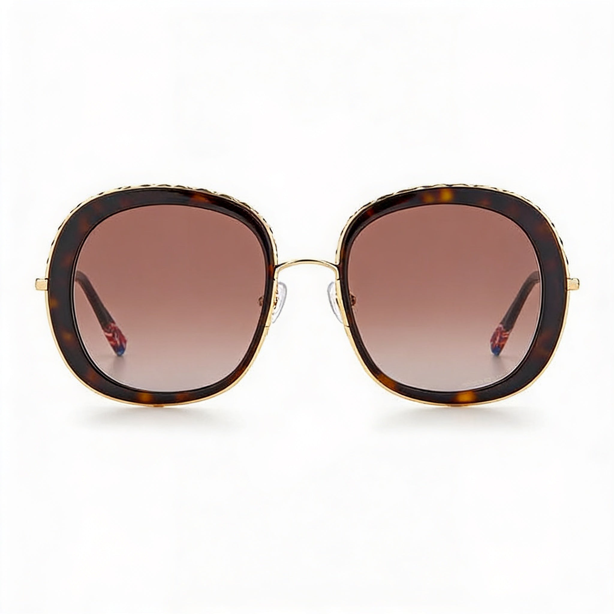 Missoni Classic Women's Stainless Steel 100% UV Protection Havana Brown Gradient Sunglasses 53mm Lens Width, Photo 2