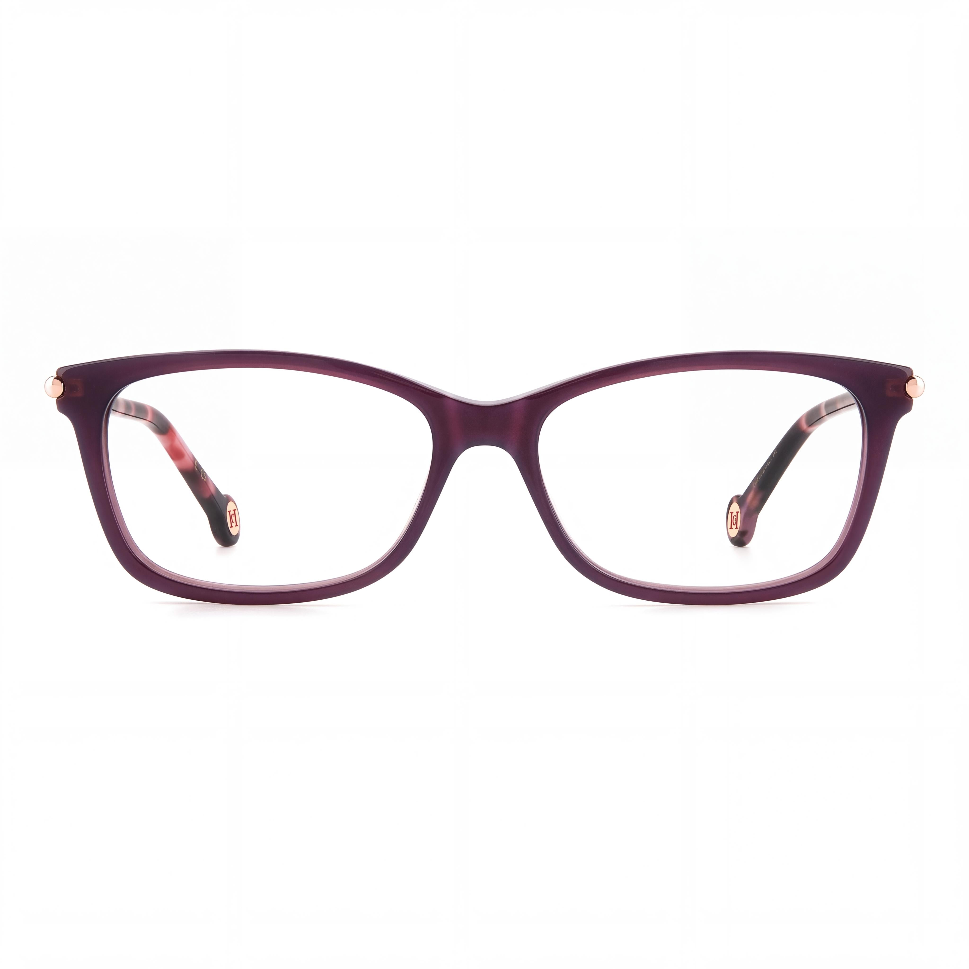 Gafas de sol clásicas de Carolina Herrera para mujer con montura de plástico violeta Habana y lentes no polarizadas de 53 mm, Photo 2