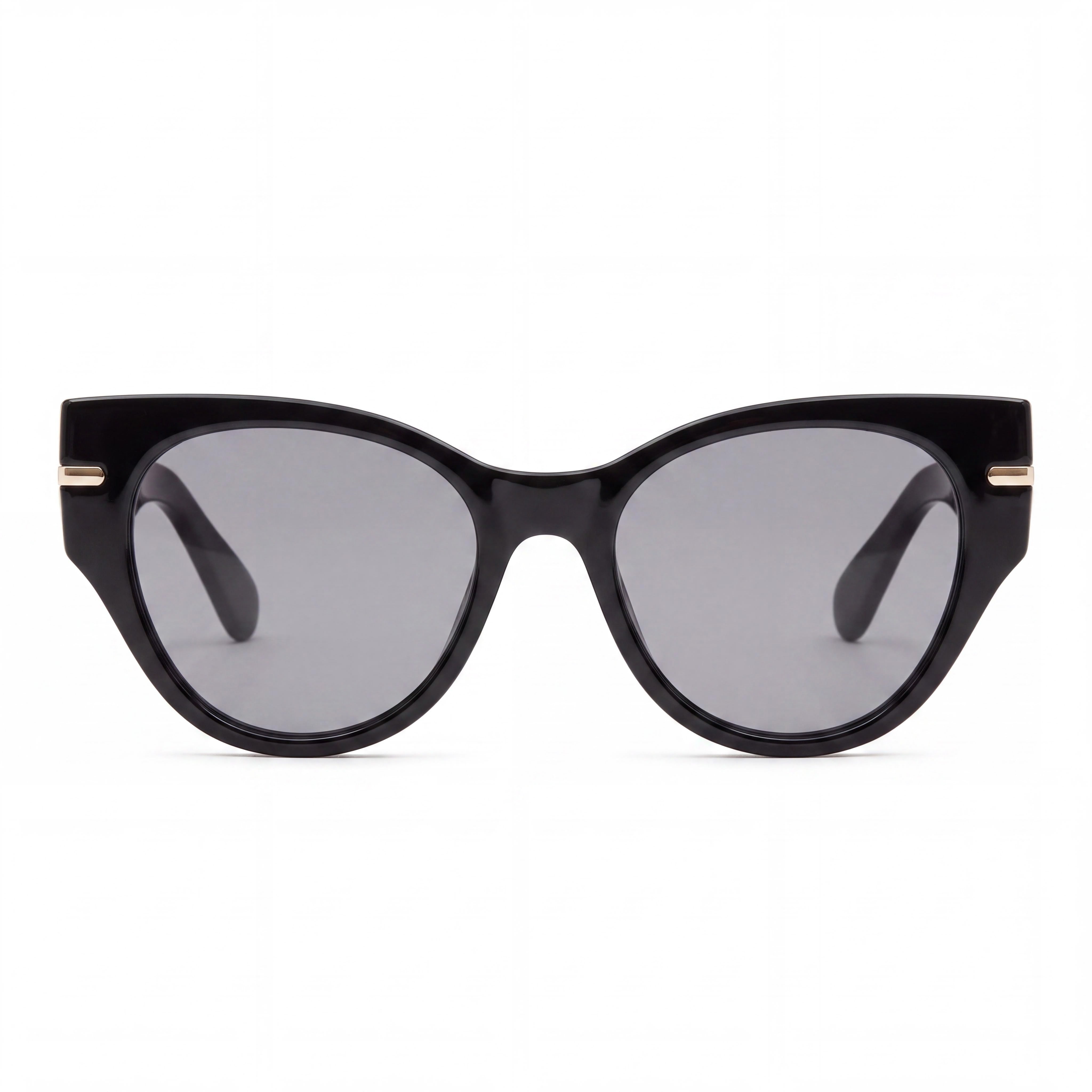 QUAY AUSTRALIA Chit Chat Women's Black Cat Eye Injection Frame Smoke Lenses Non-Polarized UV Protection 145-19-140, Photo 2