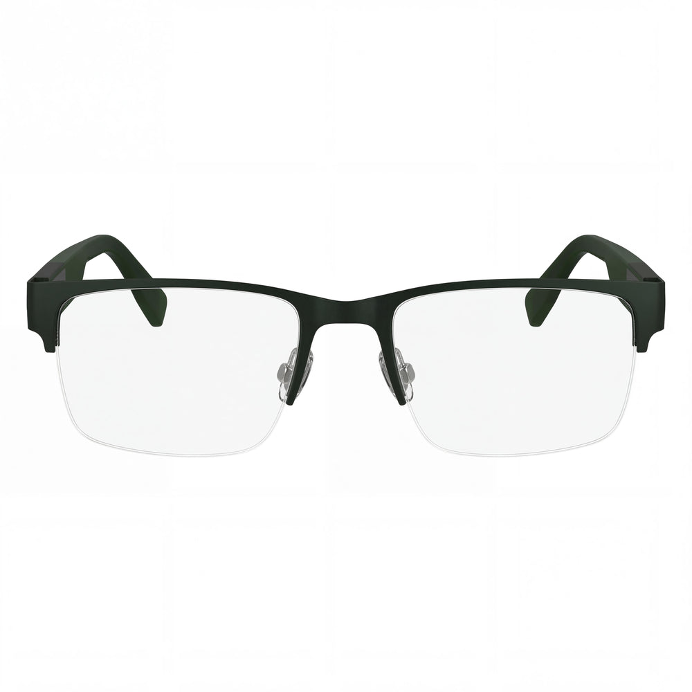 Lacoste Casual Men's Prescription Eyeglasses with Matte Green Frame and Plastic Lenses, Size 54-19-145