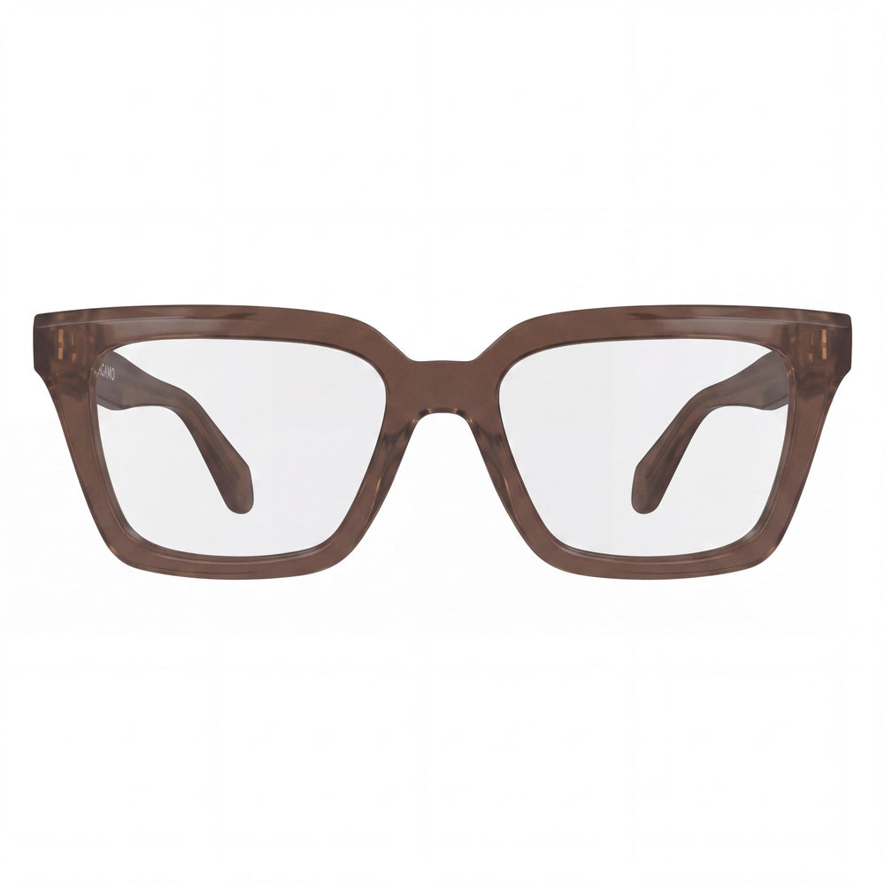 Salvatore Ferragamo Sf2985 Unisex Metal Eyeglasses with Transparent Dark Brown Polarized Lenses 52mm