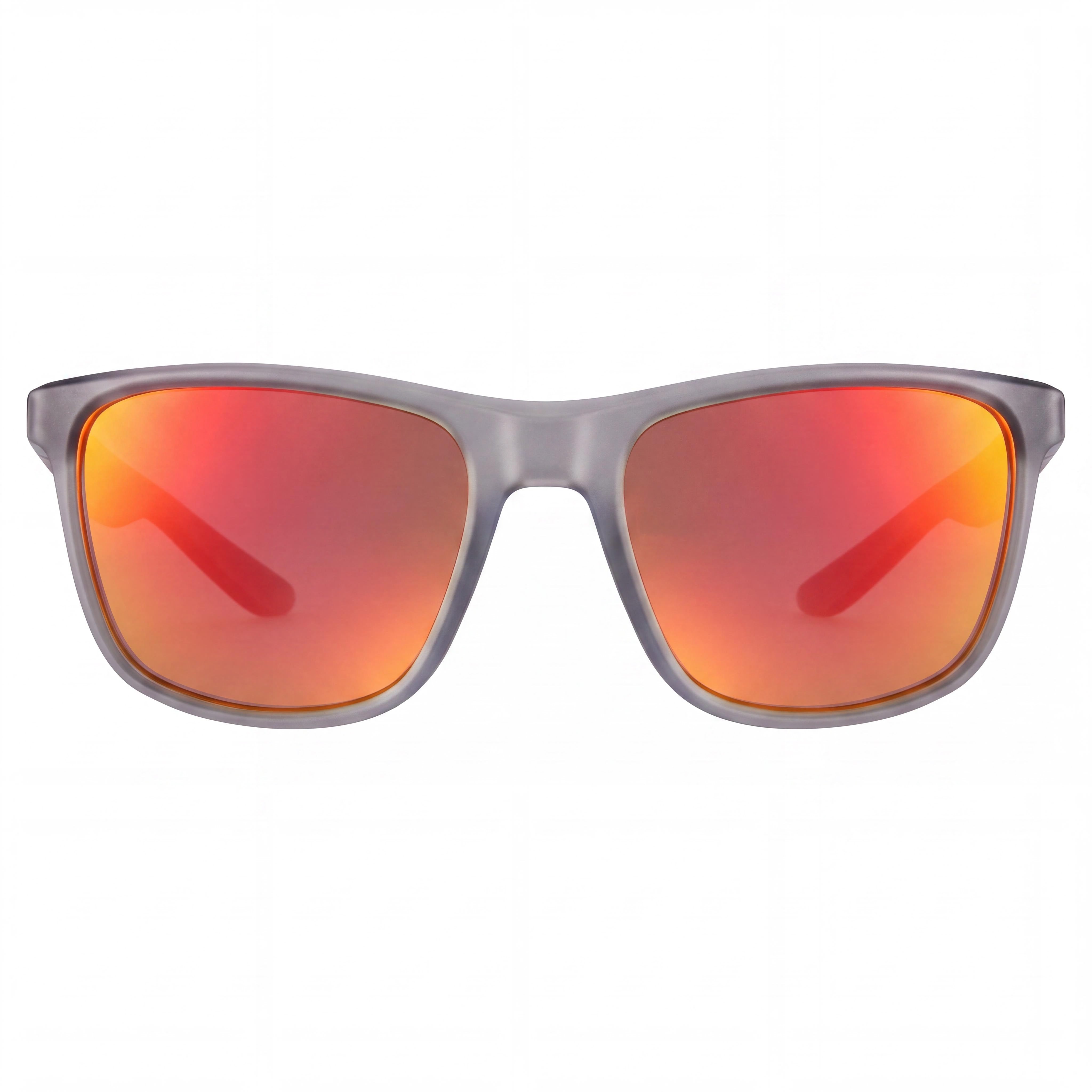 Nike Essential Endeavor Unisex Wine Red Plastic Frame Grey with Red Mirror Nylon Lenses UV Protection Non-Polarized Sunglasses, Photo 2