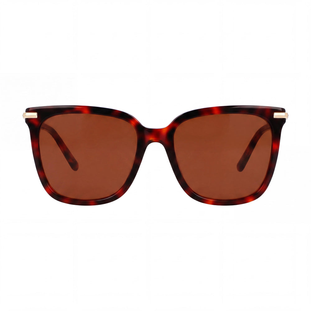 Ferragamo Sf2037s Women's Red Tortoise Acetate Frame Polycarbonate Non-Polarized UV 400 Sunglasses 56-18-145