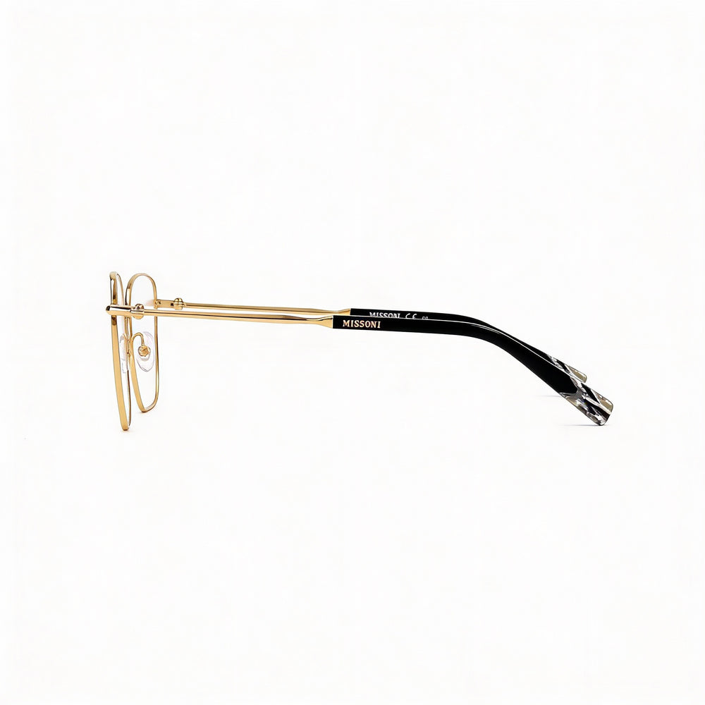 Gafas graduadas Missoni Mis 0099 de acero inoxidable en oro rosa para mujer, con lentes transparentes de demostración, 54 mm