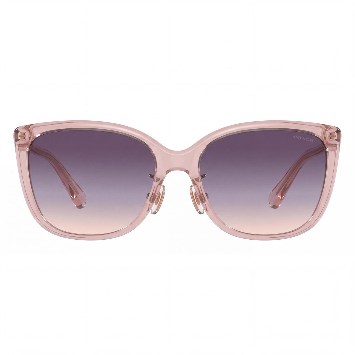 Coach Hc 8345 Women's Transparent Pink Injected Sunglasses with UV Protected Brown Blue Violet Gradient Lenses 57mm, Photo 2