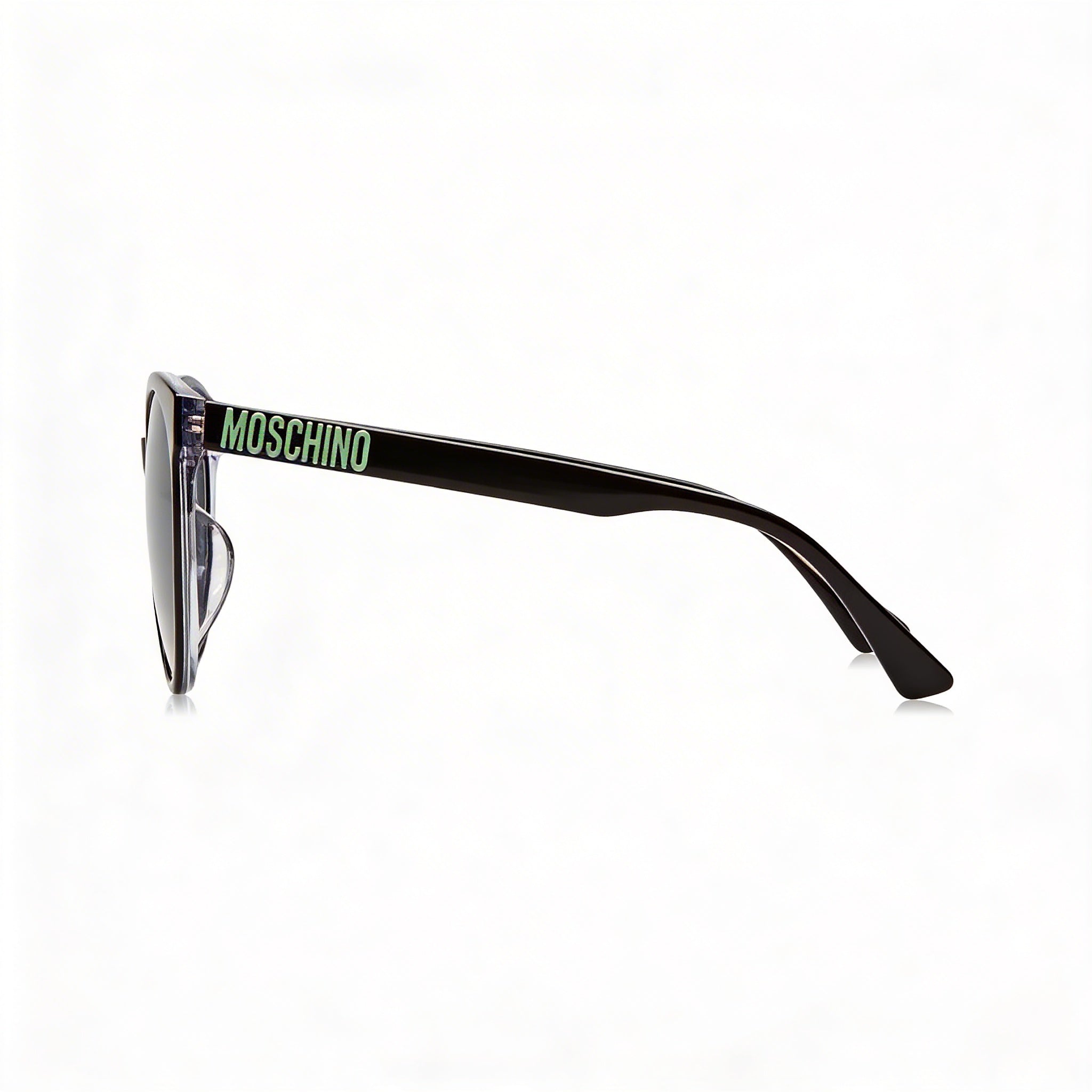 Gafas de sol Moschino Casual para mujer, de acetato negro con cristales, lentes grises y protección UV, 58 mm, Photo 2