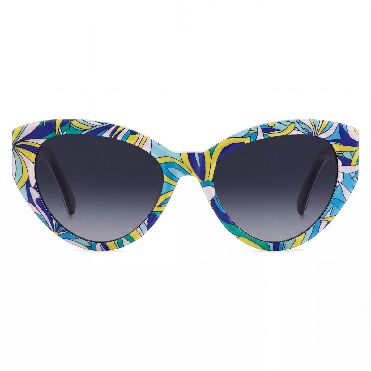 kate spade new york PAISLEIGH/S Women's Cat Eye Acetate Blue Pattern Blue/Grey Shaded Dark Grey Shaded Gradient UV Sunglasses 55mm, Photo 2