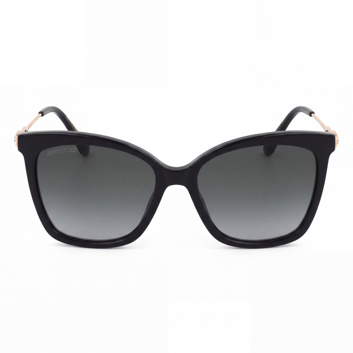 Gafas de sol graduadas de metal negro con mariposas gris oscuro para mujer JIMMY CHOO Maci/s, 55 mm, protección UV, Photo 2