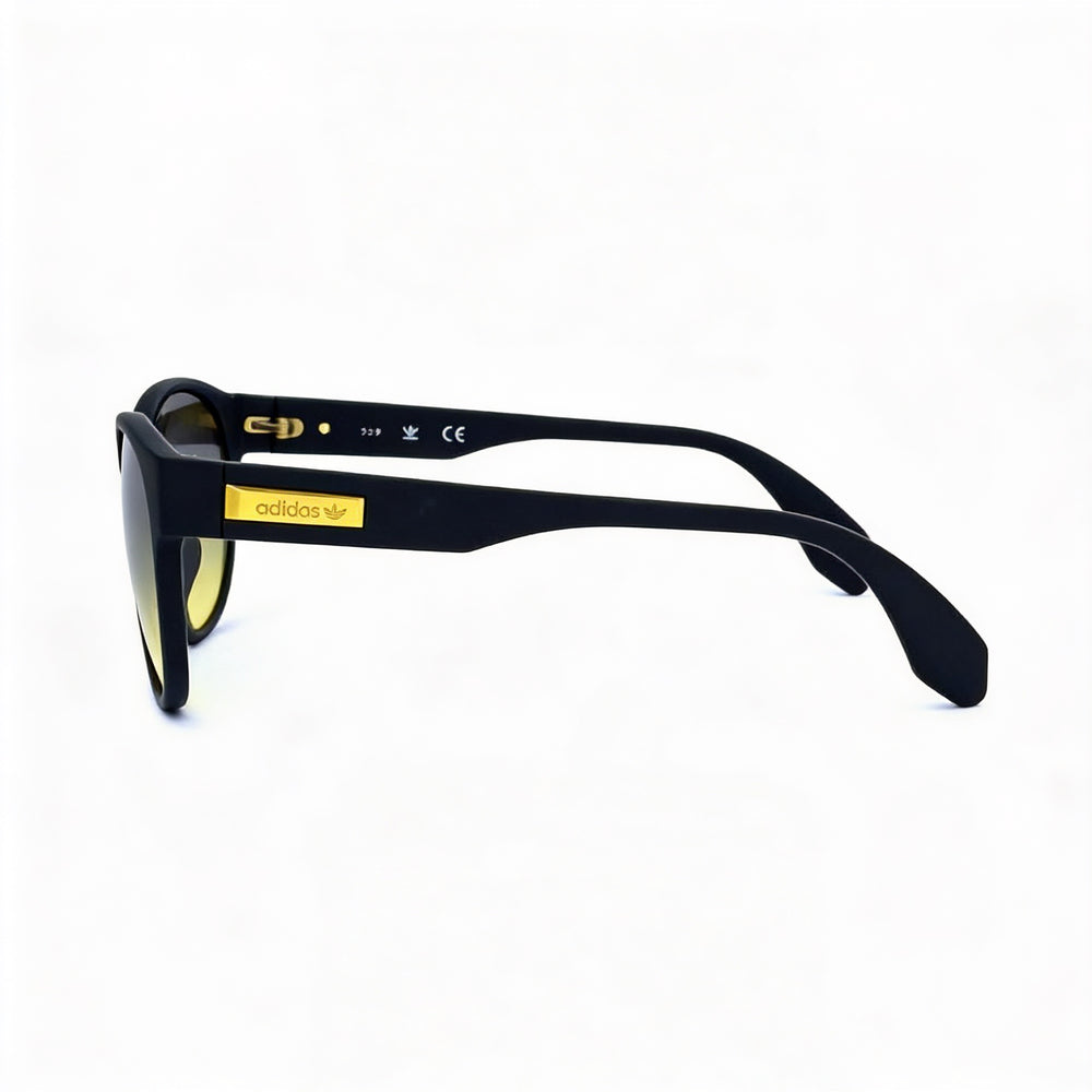 adidas Originals Classic Unisex Matte Black Plastic Gradient Yellow Non-Polarized UV Protection 54mm Sunglasses