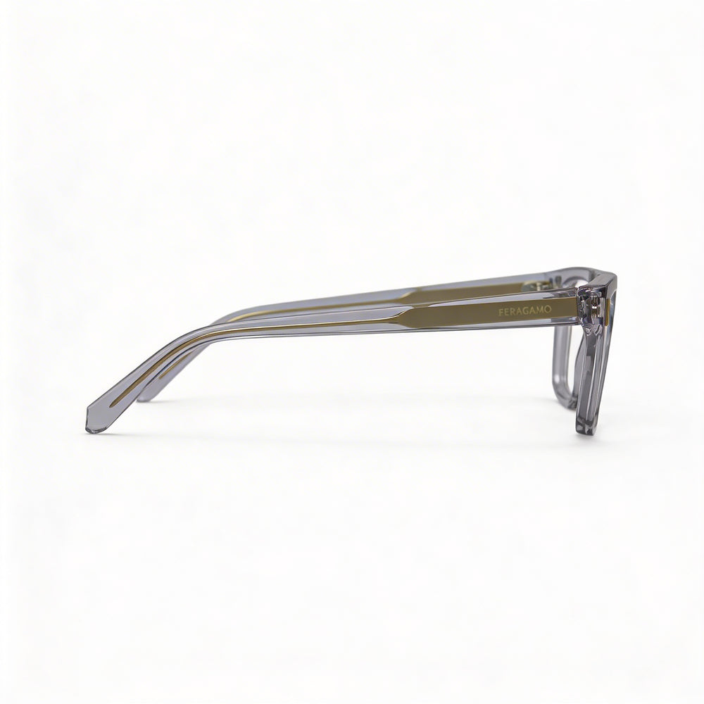 Gafas Ferragamo Sf2997 de acetato gris claro para hombre con lentes de policarbonato 55 mm