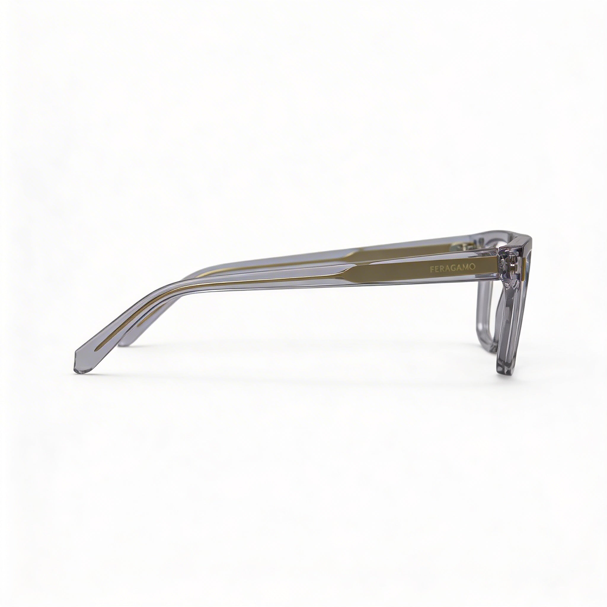 Gafas Ferragamo Sf2997 de acetato gris claro para hombre con lentes de policarbonato 55 mm, Photo 3