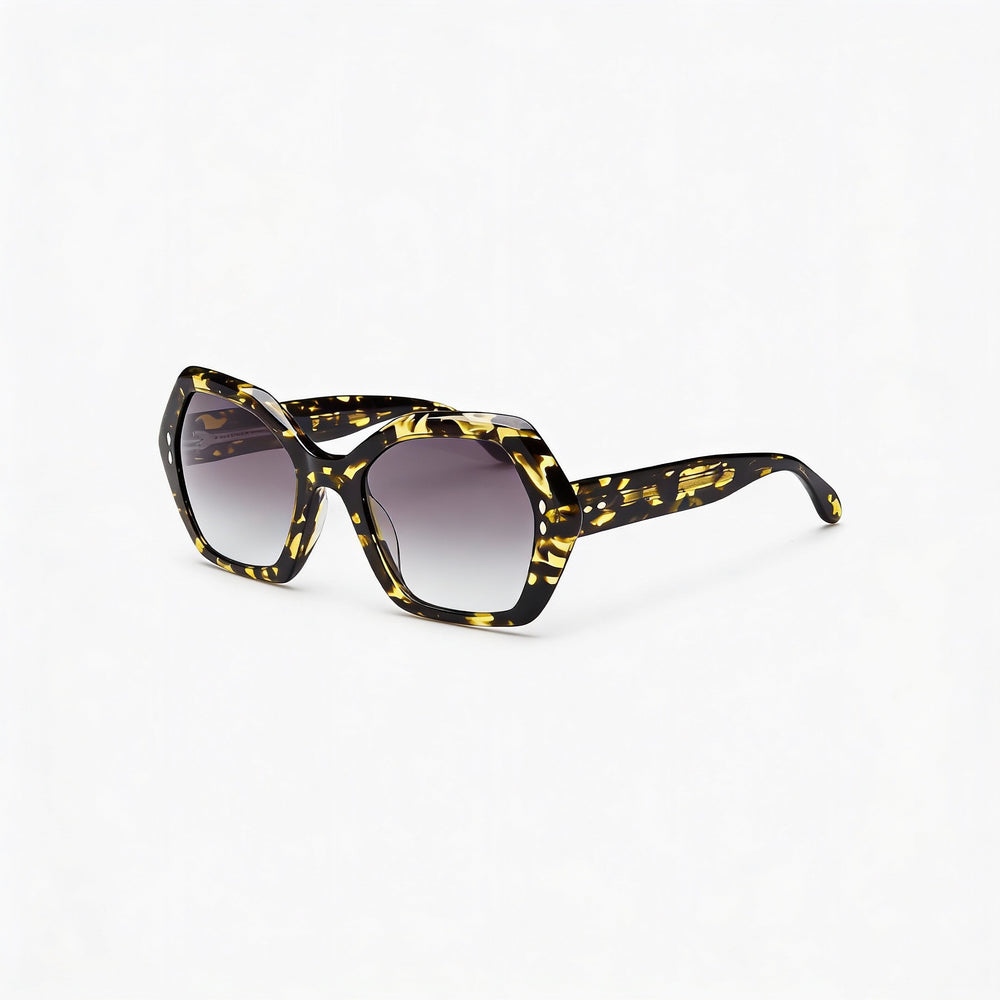 Gafas de sol Isabel Marant Trendy de acetato para mujer, montura de acetato gris habana amarillo, lentes grises, protección UV, 53 mm