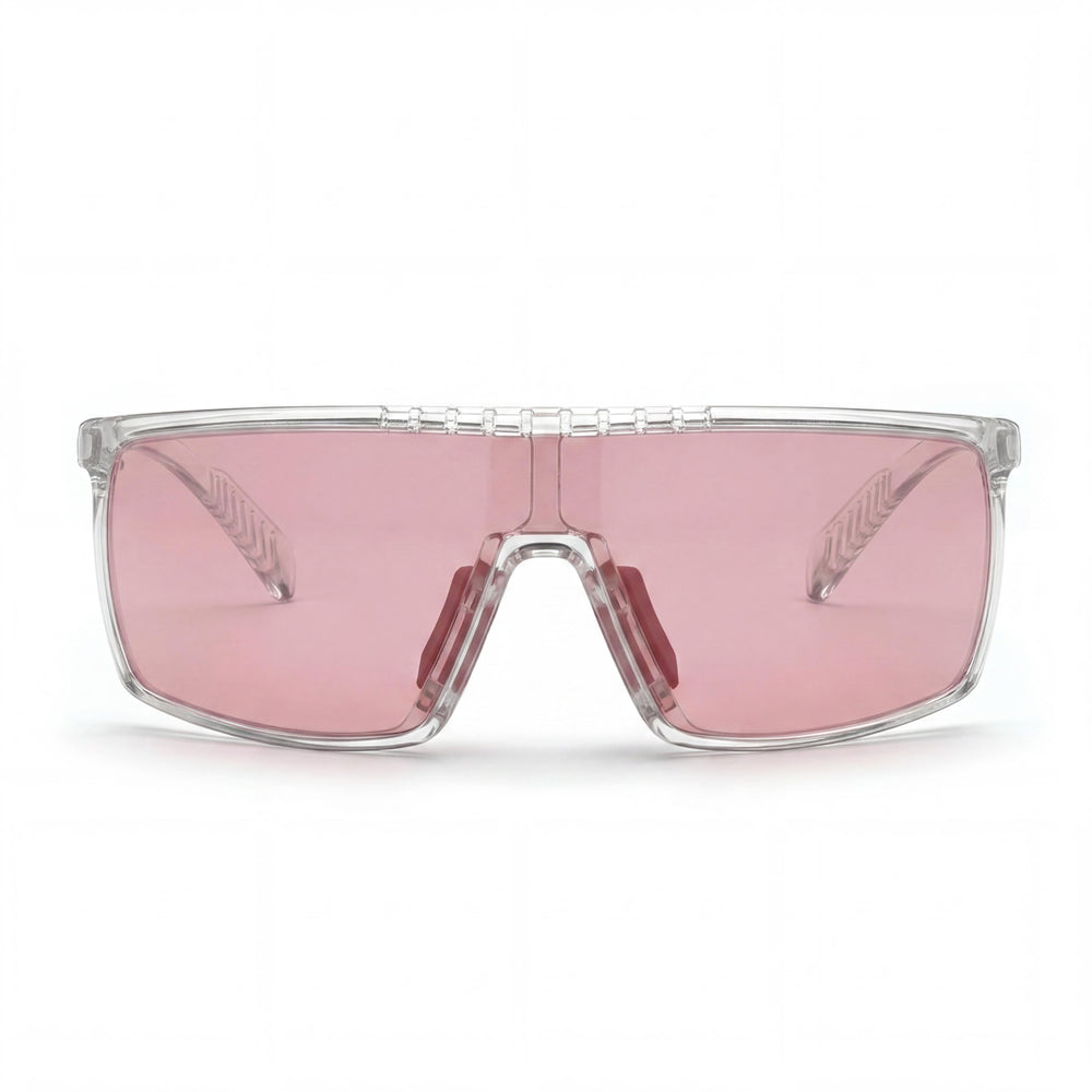 Adidas Modern Unisex Plastic Sunglasses Rose Crystal Bordeaux to Grey Photochromatic UV Protection 128mm
