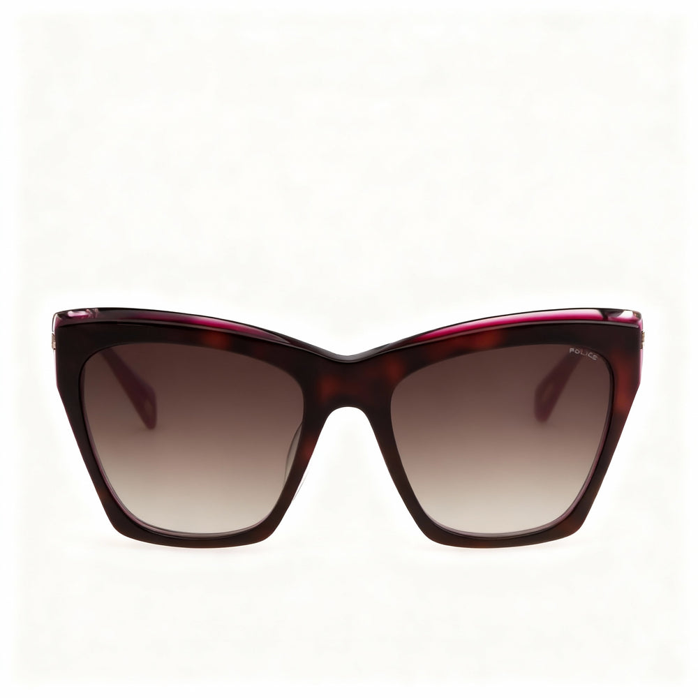 Police Casual Women's Avana Fuxia Acetate Frame, Pink Non-Polarized Polycarbonate Lens Sunglasses with 100% UV Protection 54mm