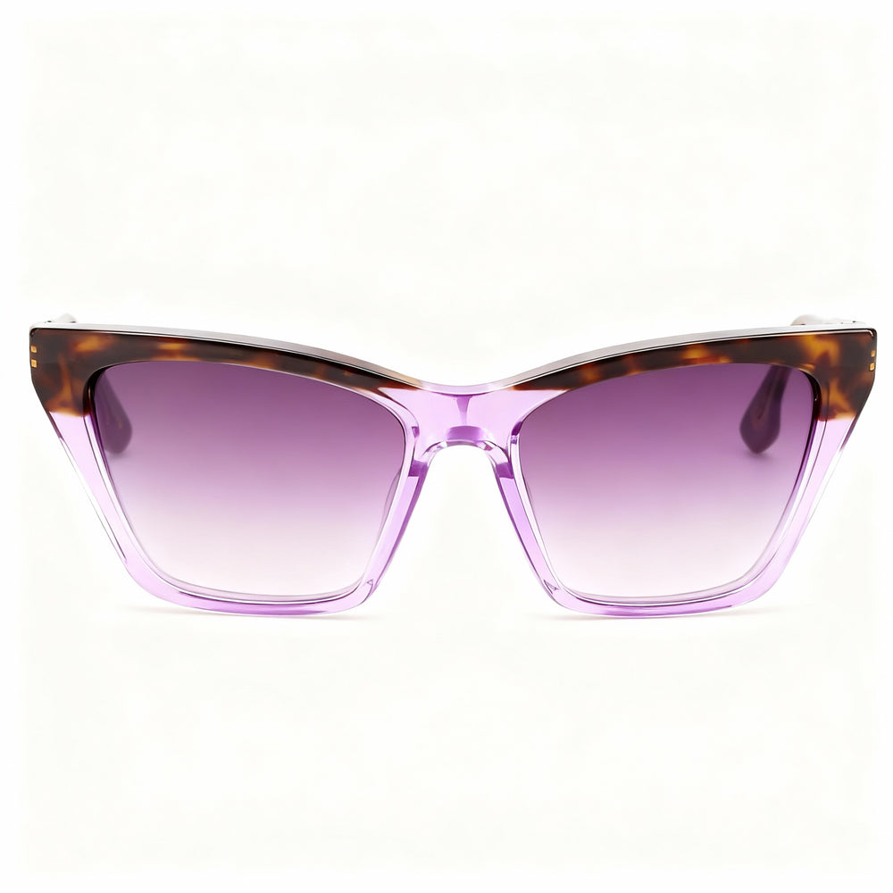 Victoria Beckham VB638S Men's Modern Acetate Non-Polarized Sunglasses, Havana Purple, 55-17-140mm