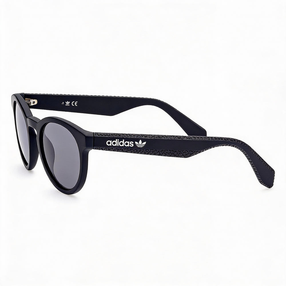 adidas Originals Classic Unisex Metal Matte Black Smoke Frame Black Lens UV Protection Sunglasses 52mm