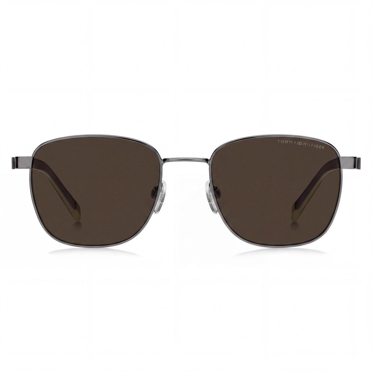 Tommy Hilfiger 2138/S Women's Rectangular Stainless Steel Sunglasses Matte Dark Ruthenium 53mm, Photo 2