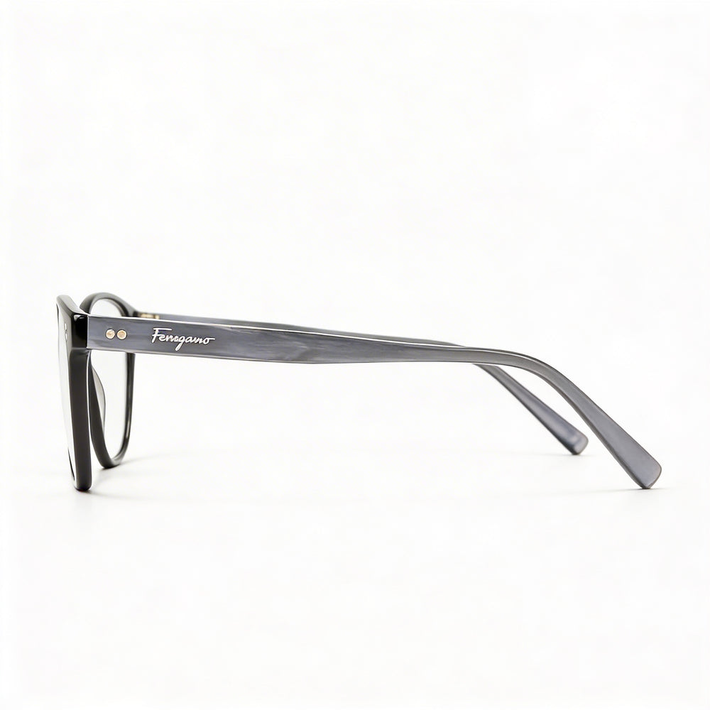 Salvatore Ferragamo Modern SF2928 Unisex Rectangular Full-Rim Acetate Black Frame Demo Eyeglasses 52mm
