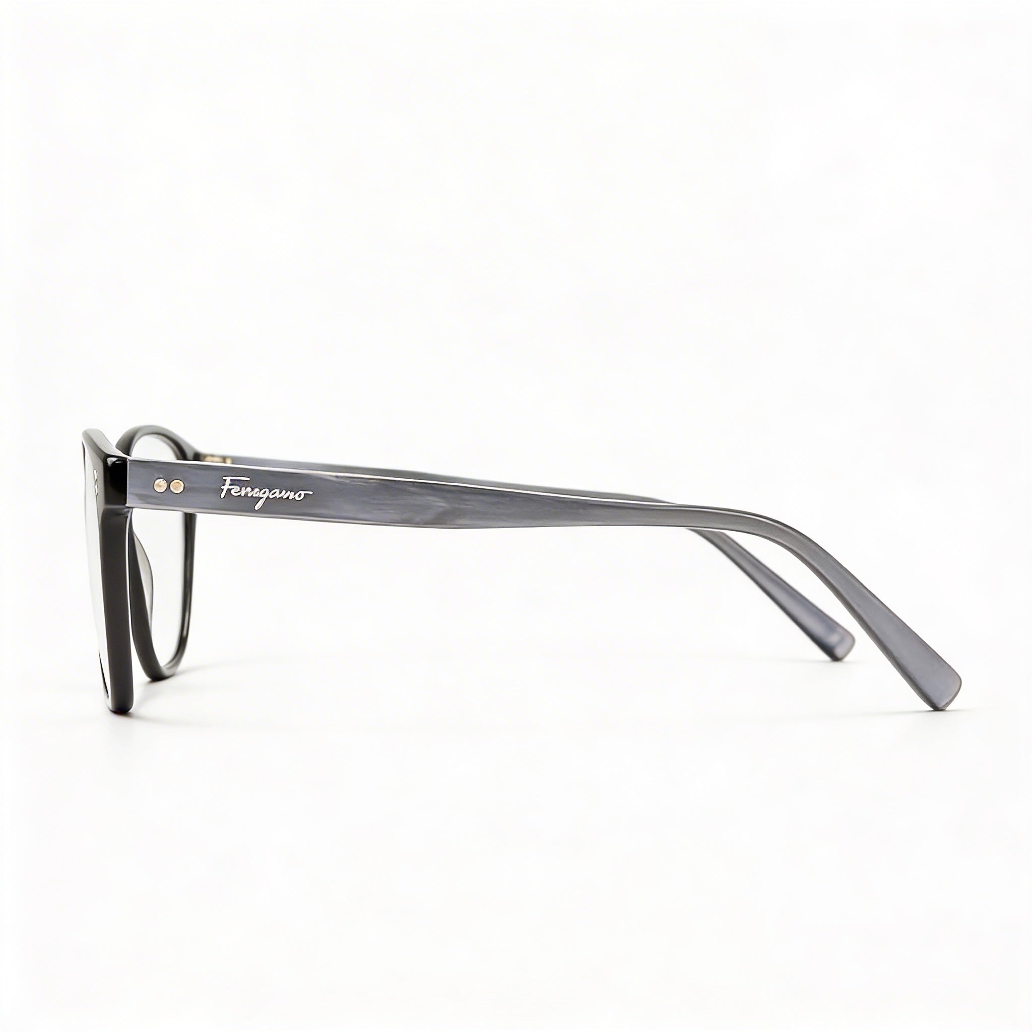Salvatore Ferragamo Modern SF2928 Unisex Rectangular Full-Rim Acetate Black Frame Demo Eyeglasses 52mm, Photo 3