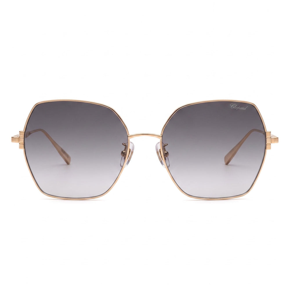 Chopard Schl02m Women's Rose Gold Titanium Frame Sunglasses with Gradient UV Protected Lenses 57mm