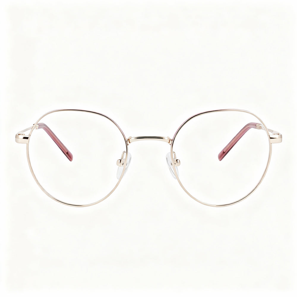 DKNY Dk1032 Women's Gold Metal Oval Frame Polycarbonate Non-Polarized Eyeglasses 48mm Lens Width