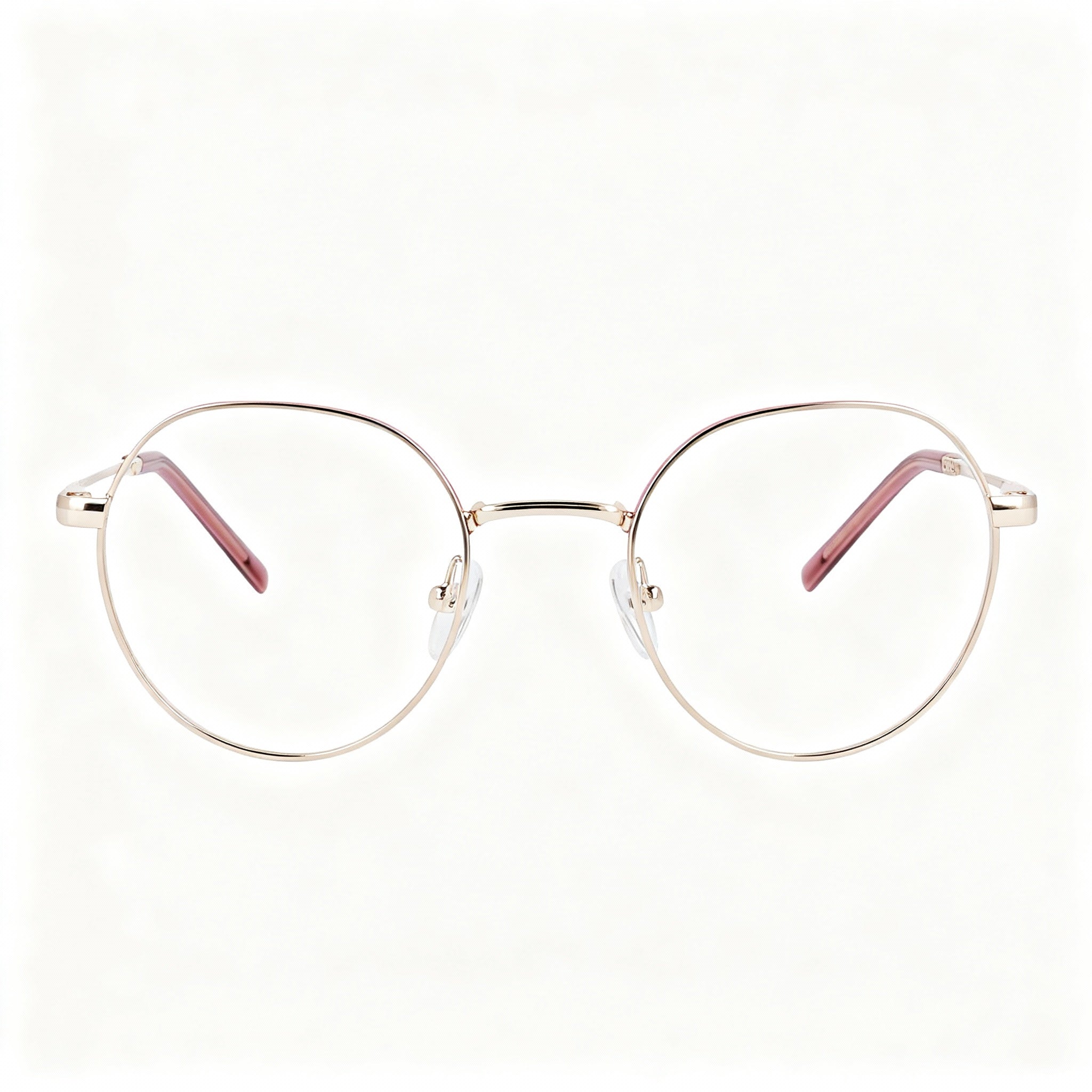 DKNY Dk1032 Women's Gold Metal Oval Frame Polycarbonate Non-Polarized Eyeglasses 48mm Lens Width, Photo 3