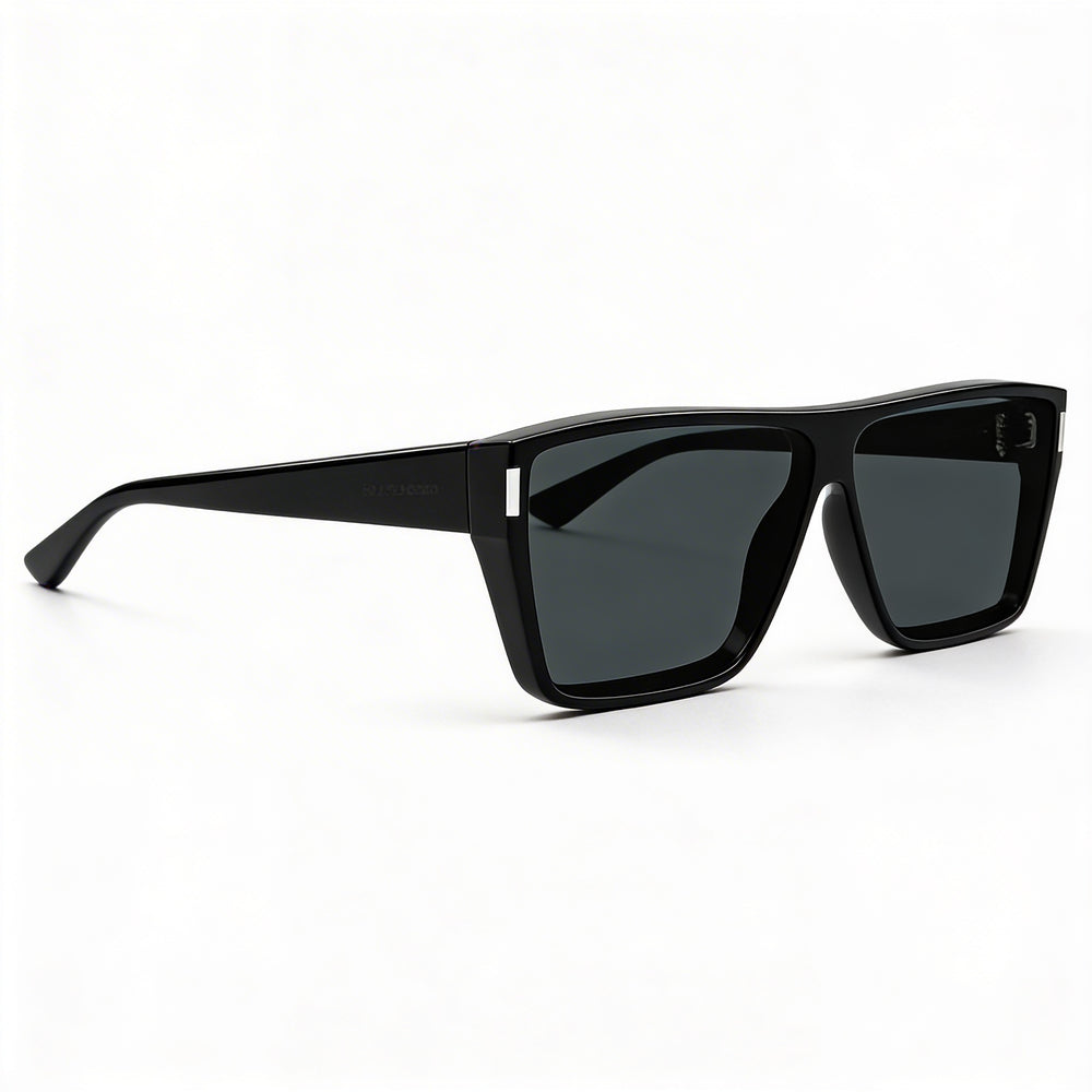 Gafas de sol unisex Yves Saint Laurent SL 756 001 de plástico negro, cuadradas, no polarizadas, 100 % protección UV, 64 mm