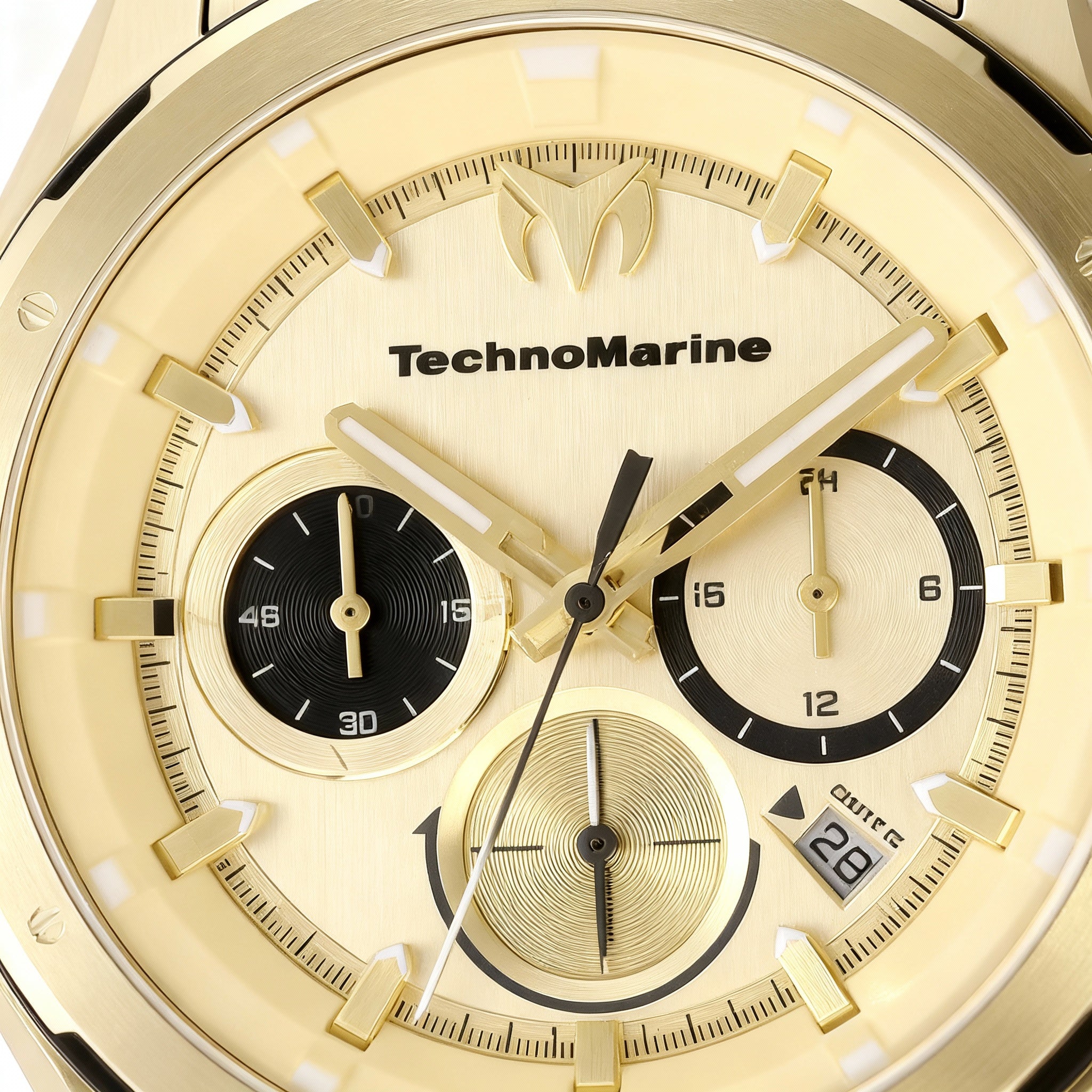 TechnoMarine OCEAN - NOMAD TM-318094 Unisex Gold Dial Stainless Steel Chronograph Quartz 43mm Watch, Photo 3