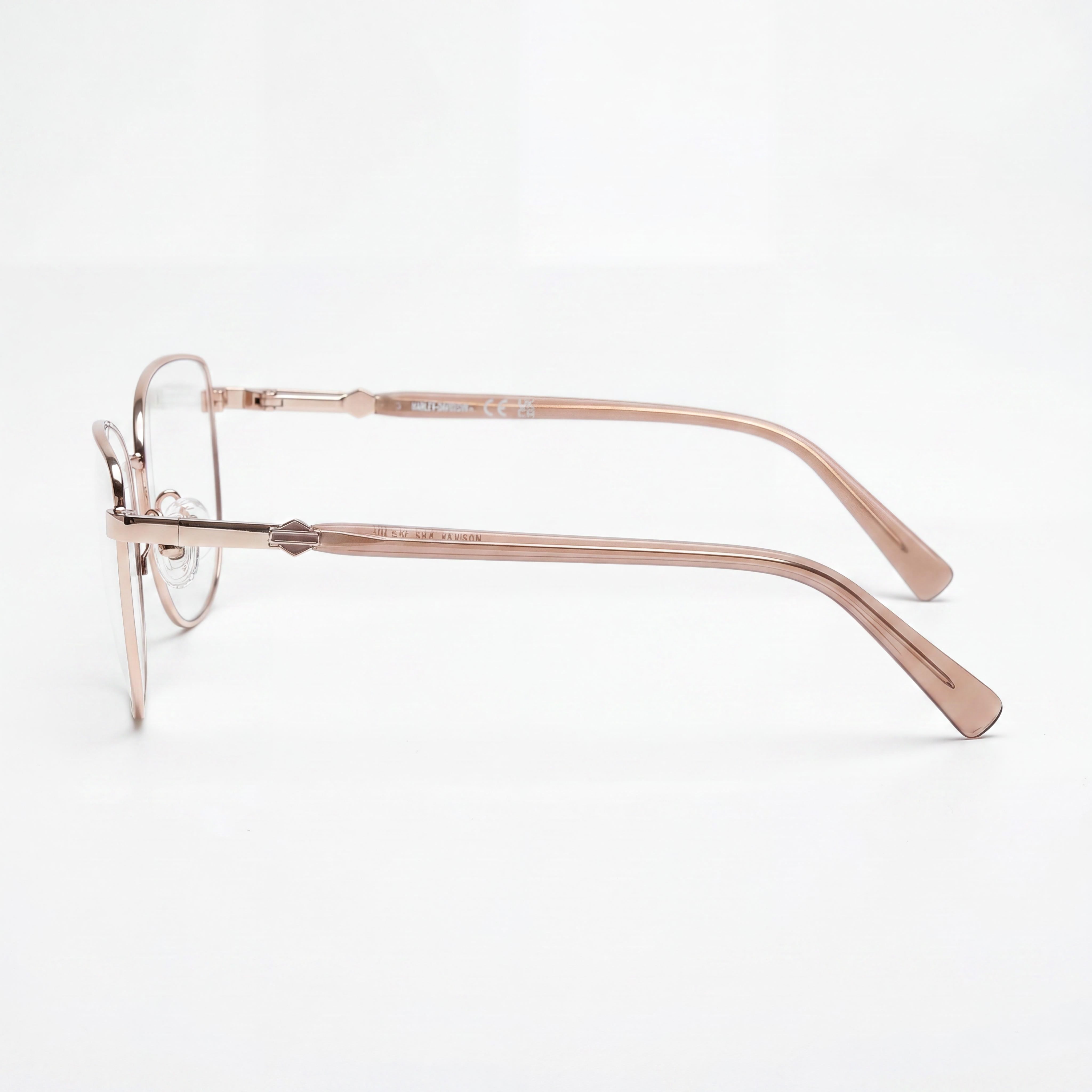 Harley-Davidson Hd0575 Gafas Unisex con Montura Metálica y Lente de Policarbonato, Montura Oro Rosa, 53mm, Photo 2