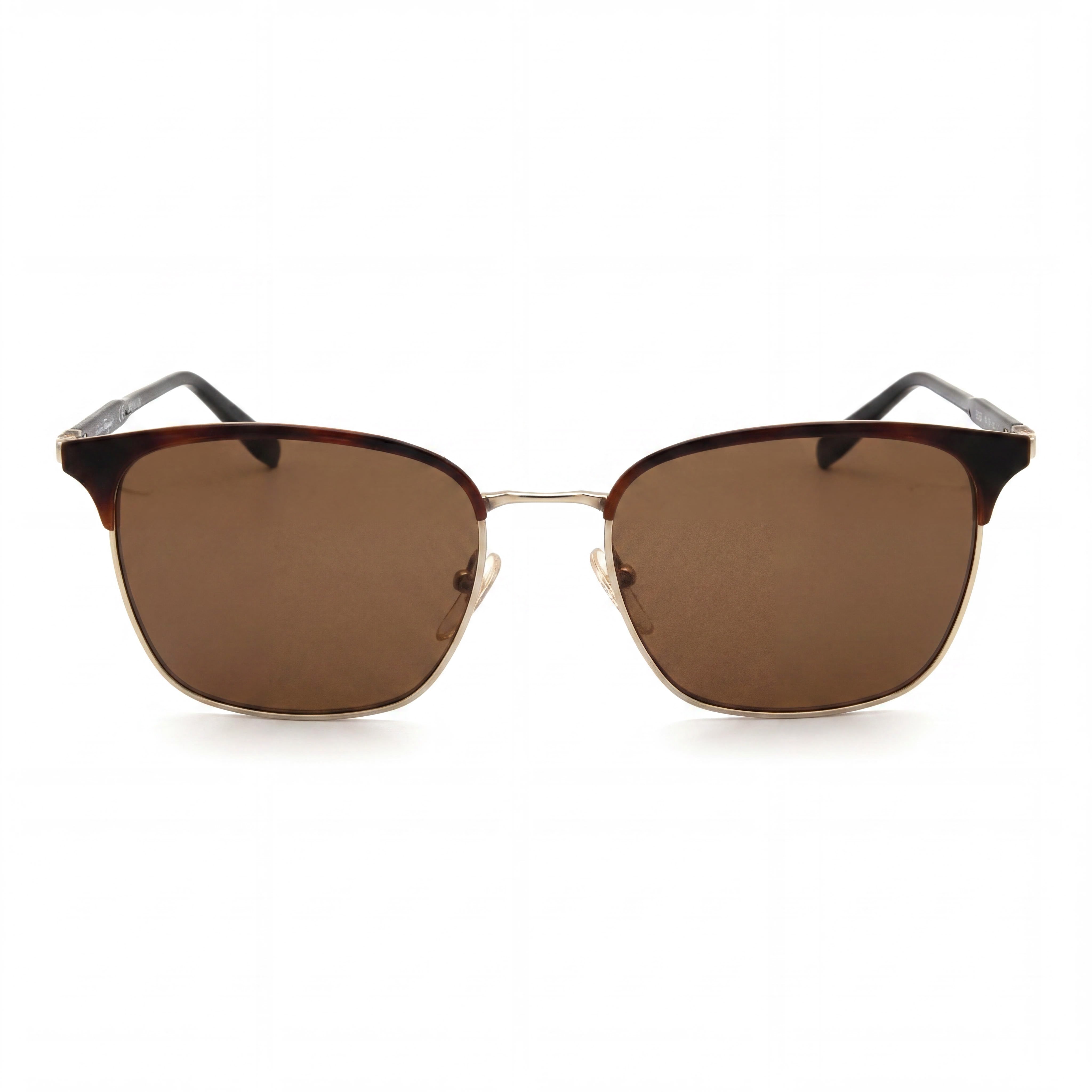 Gafas de sol metálicas Salvatore Ferragamo para mujer, Havanna, oro brillante, montura marrón, lentes con destello dorado y marrón de 54 mm, protección UV, Photo 2