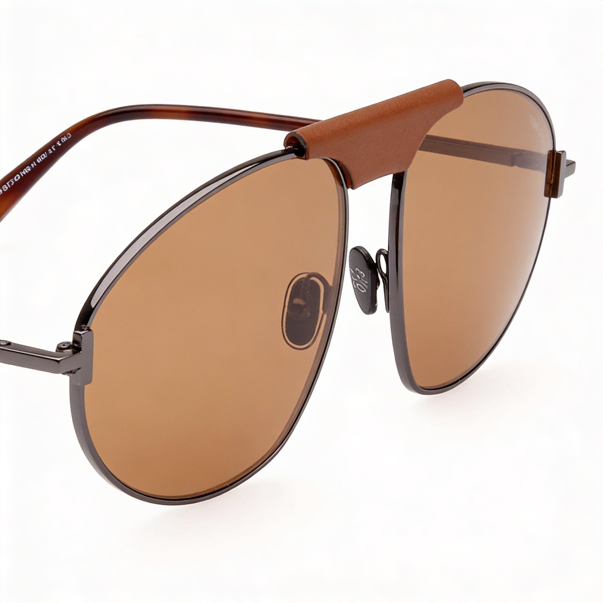 Tom Ford Ken Ft 1095 Men's Sunglasses with Brown Shiny Ruthenium Metal Frame and Brown Lenses 60mm, Photo 3