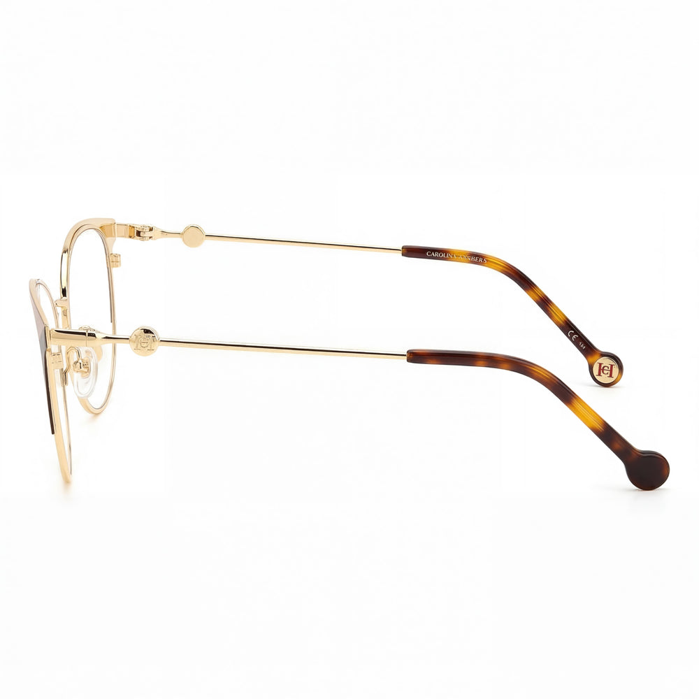 Carolina Herrera Modern Her 0115 Montura Óptica para Mujer, Montura de Aleación de Acero Oro Marrón, 54mm