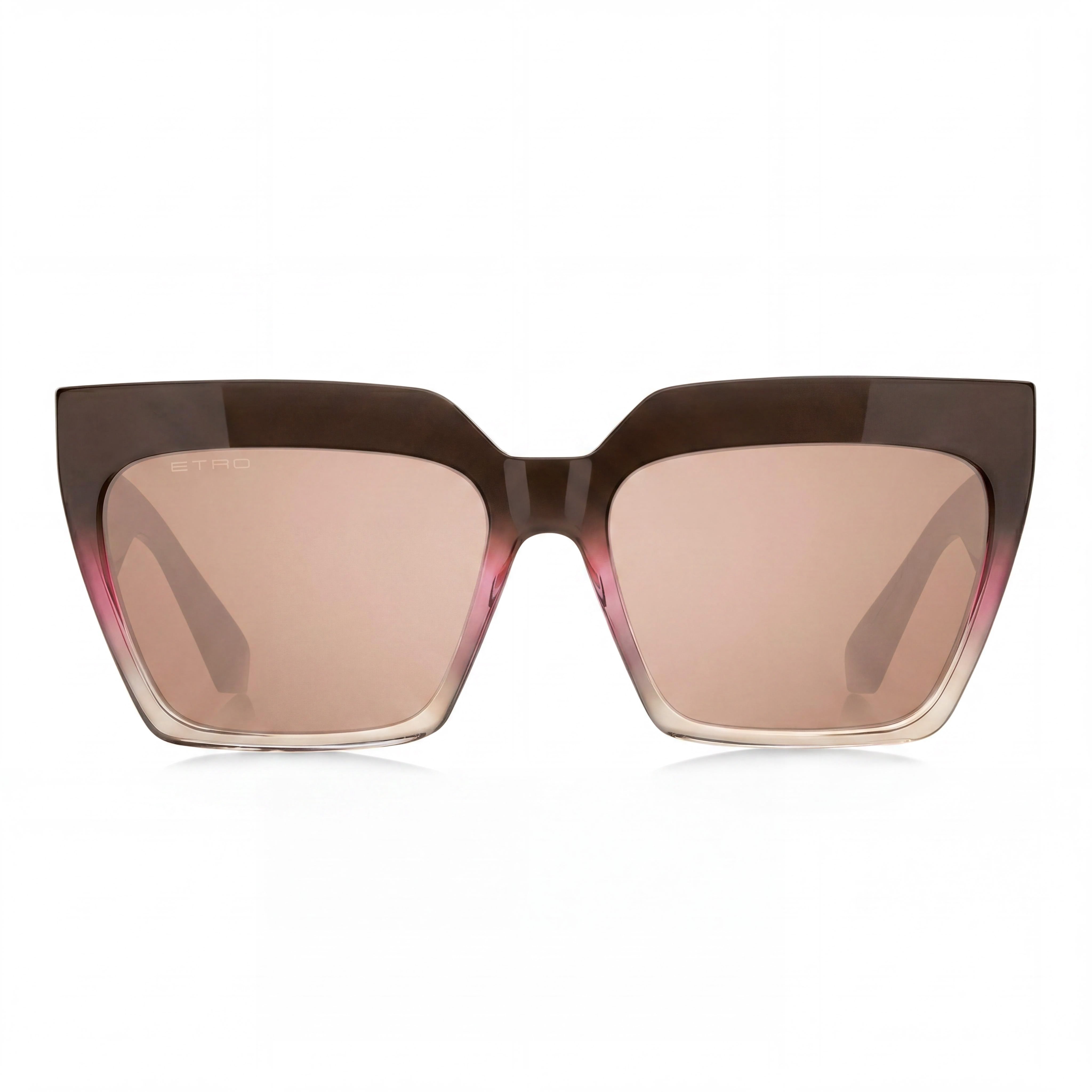 Etro Casual Women's Acetate Non-Polarized Sunglasses Brown Fuchsia Pink Flash Silver Lenses 58mm, Photo 2