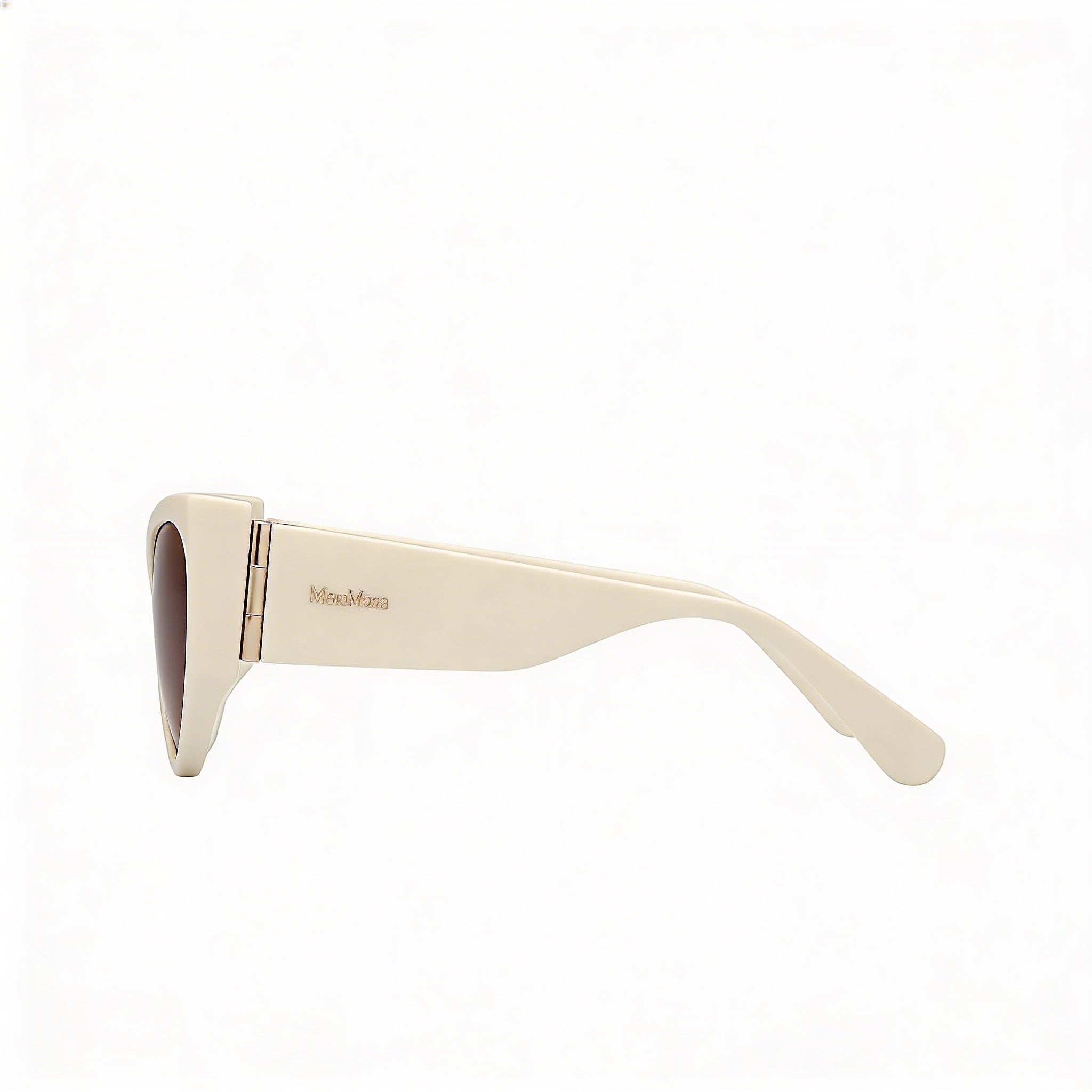 MaxMara Mm0132 Unisex Eyewear featuring a White Frame, Lens Width 58mm, Bridge 15mm, Temple 135mm, Photo 3