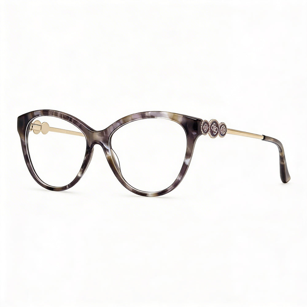 Guess Classic Modern Unisex Eyeglasses with Plastic Frame in Grey Havana, Polycarbonate Lenses, 53-16-140mm Size