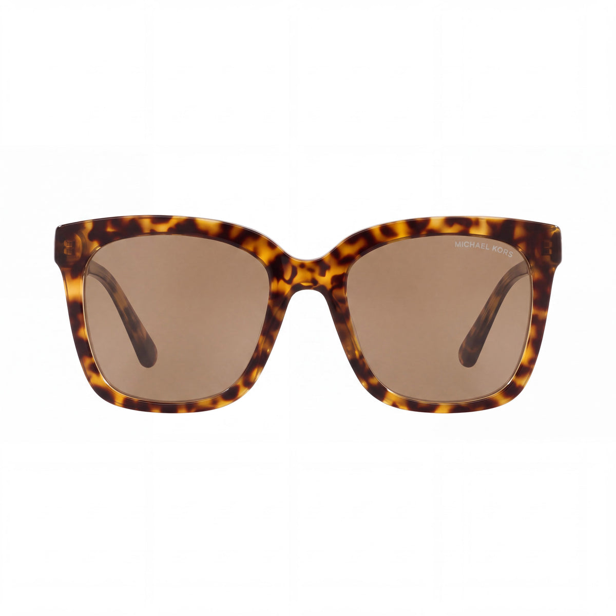 Michael Kors Women's Classic Dark Tortoise Sunglasses with Clear Gold Mirrored Lenses, UV Protection 52mm, Photo 2