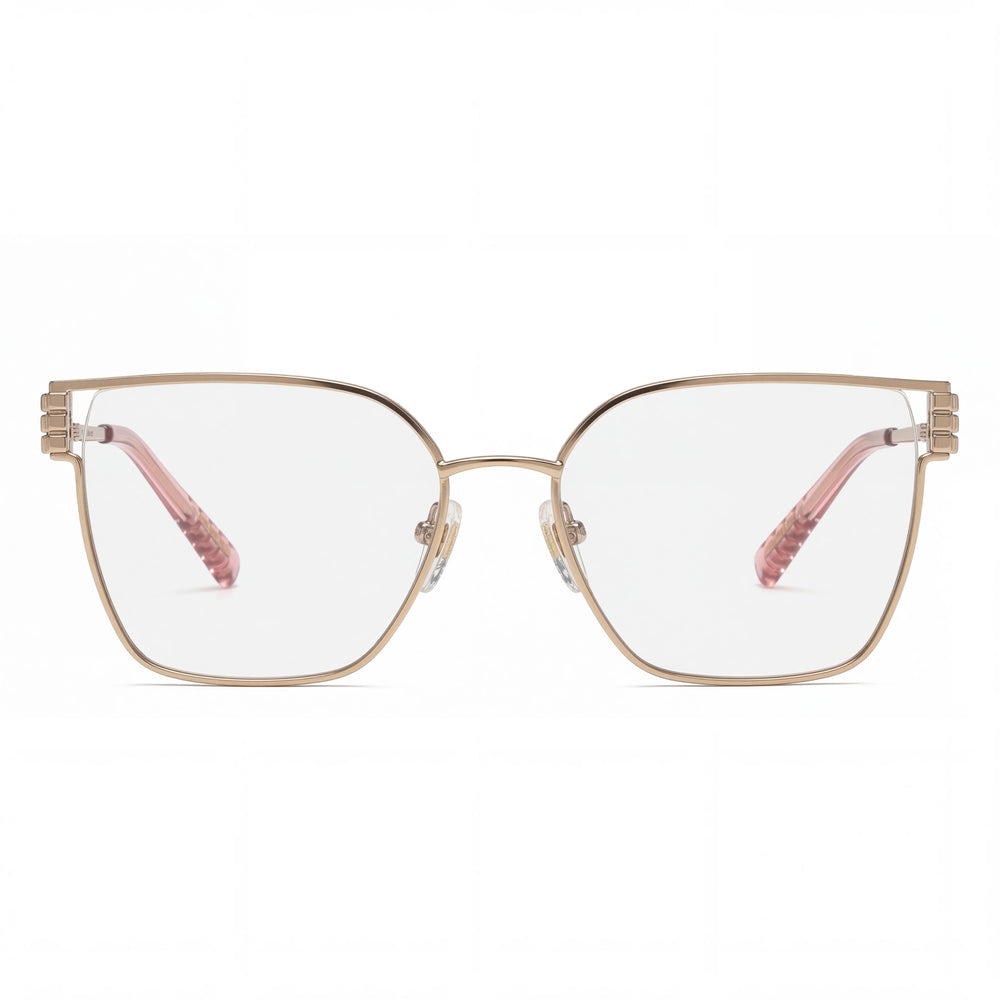 Chopard Luxury Unisex Acetate Frame Optical Glasses, Shiny Copper Gold, 54-17-140mm