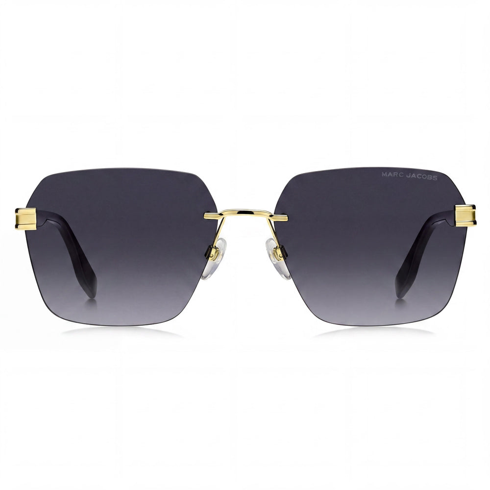 Marc Jacobs Casual Women's Black Metal Frame Sunglasses, Dark Grey Shaded Lenses, UV 400 Protection, 61mm