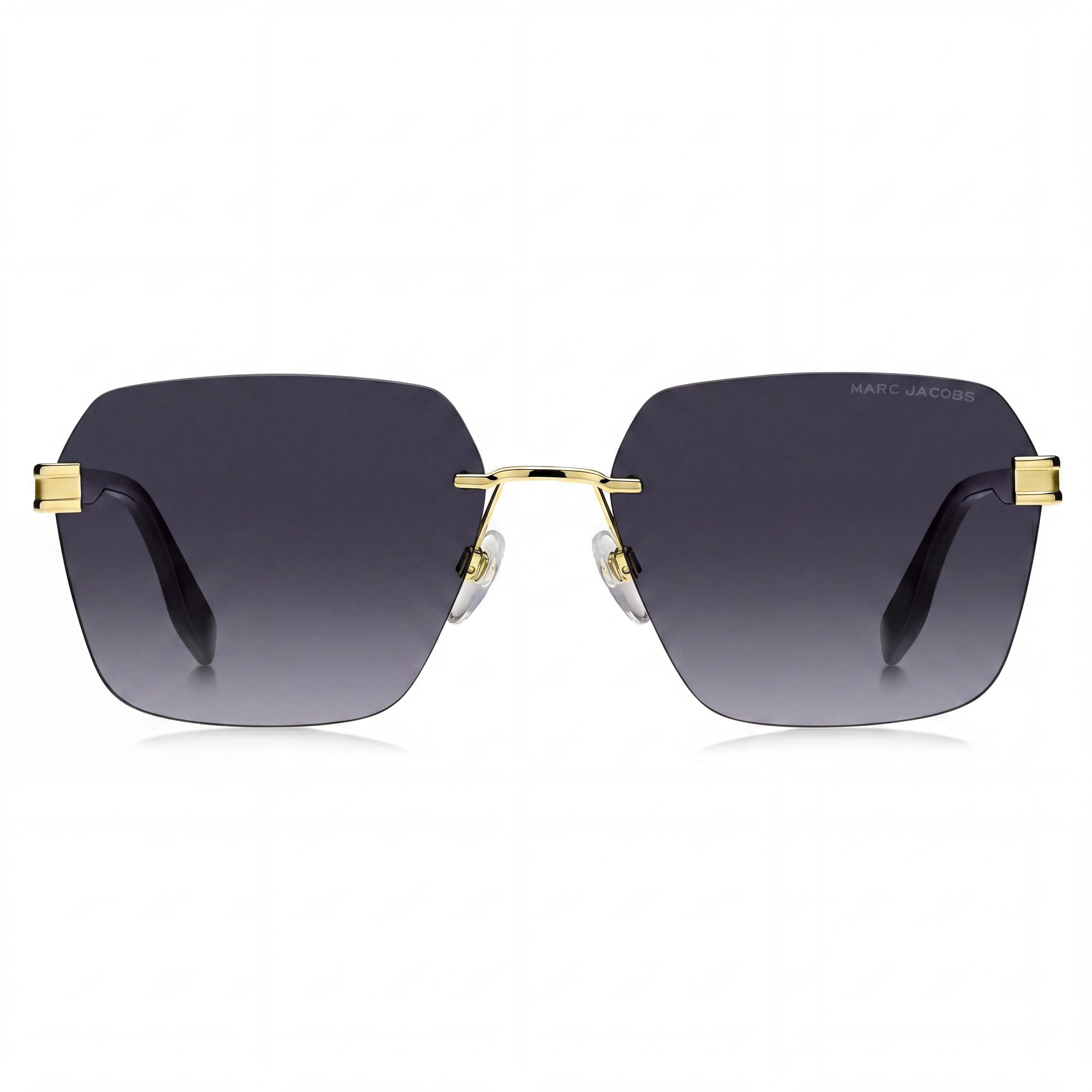 Marc Jacobs Casual Women's Black Metal Frame Sunglasses, Dark Grey Shaded Lenses, UV 400 Protection, 61mm, Photo 2
