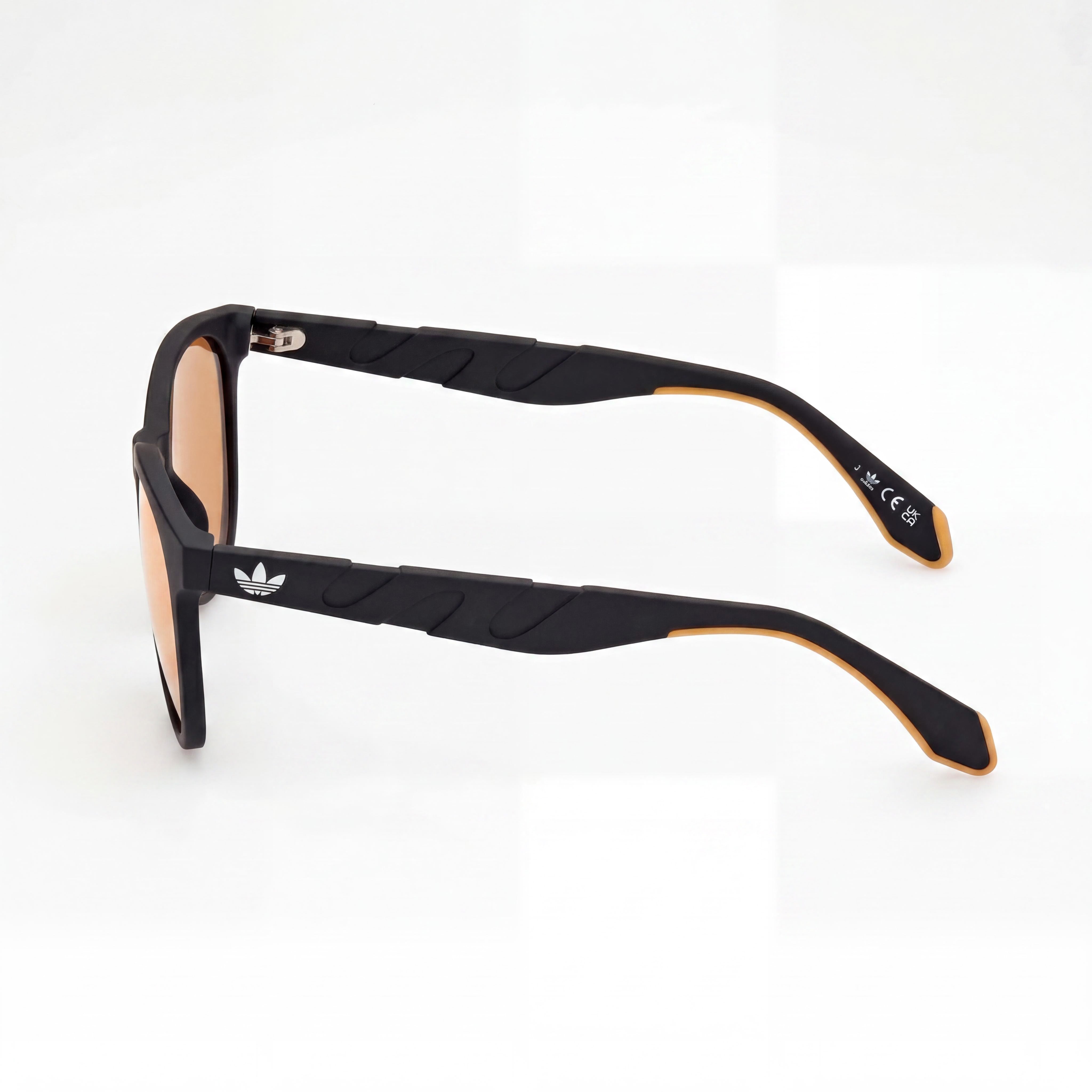 Gafas de sol adidas unisex con protección UV, montura de plástico, lentes de policarbonato, negro mate, espejo marrón 53mm, Photo 3