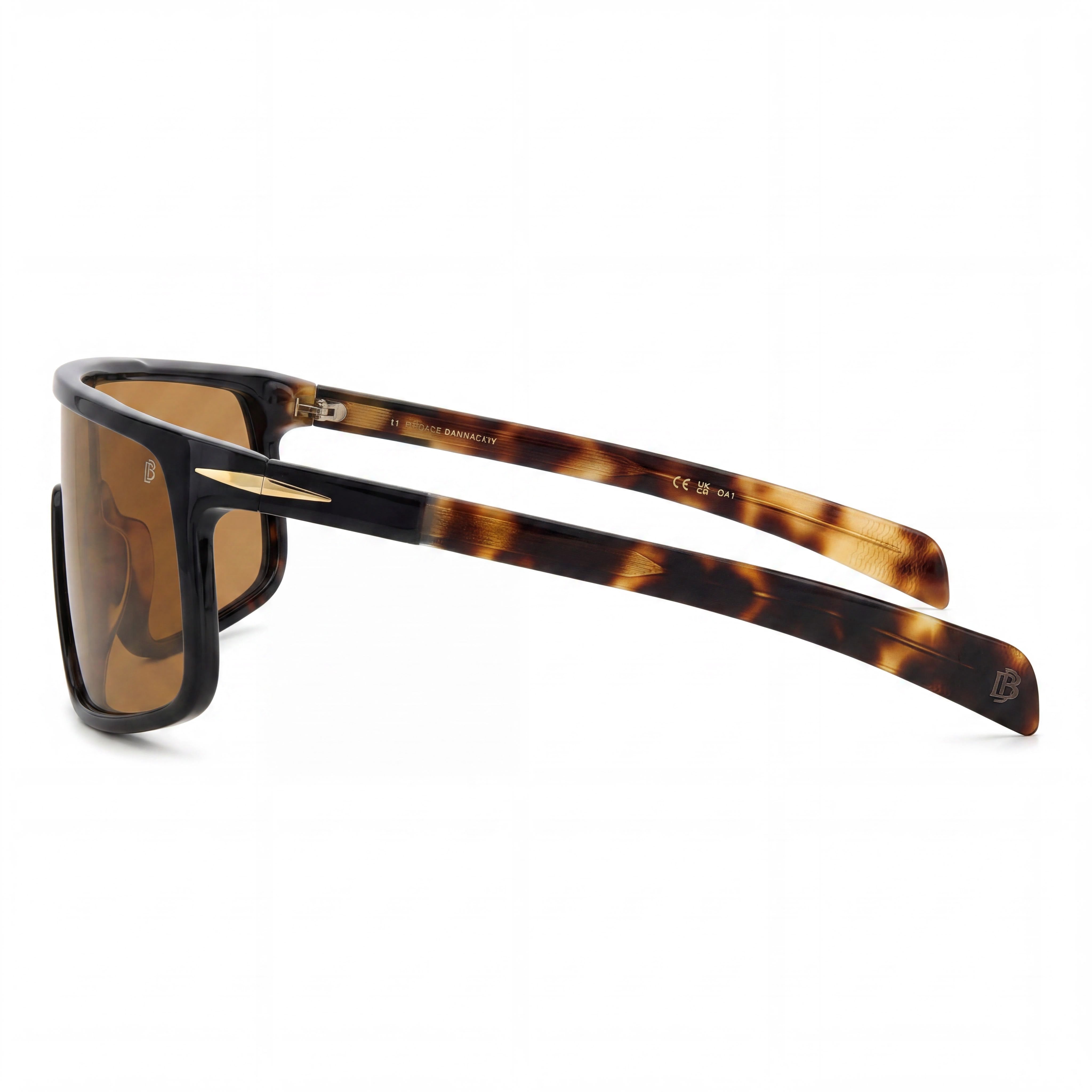 Gafas de sol Beckham Db 99/Visor de acetato negro y naranja havana para hombre 99 mm, Photo 3