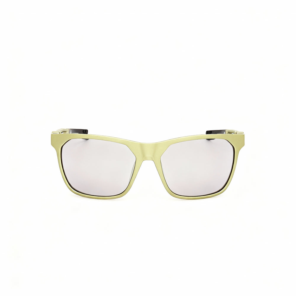 Gafas de sol Adidas Injected unisex, montura de plástico ligero, verde claro mate con lentes verdes no polarizadas UV 400, 55-16-130