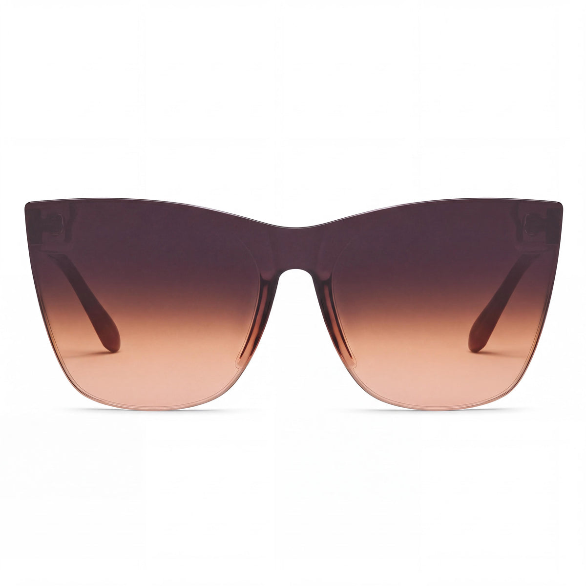 QUAY AUSTRALIA COME THRU Women's Oversized Plastic Cat Eye Brown Honey UV Protection Sunglasses, Photo 2