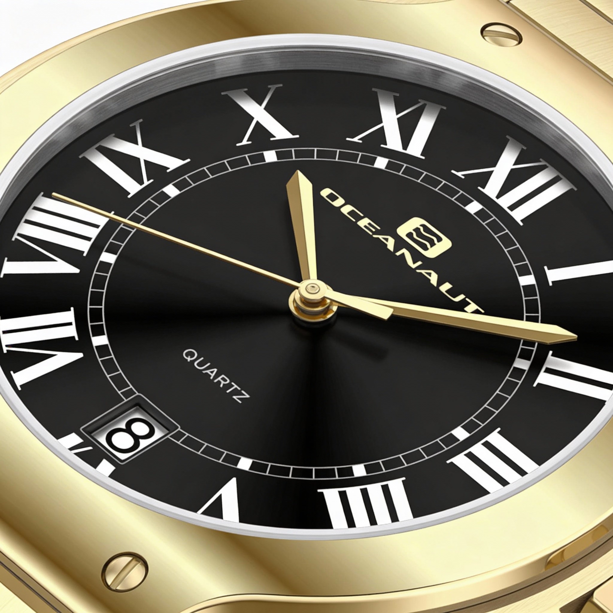 Oceanaut Quartz Movement Women's Black Dial Stainless Steel Water Resistant Scratch Resistant Mineral Watch, Photo 2